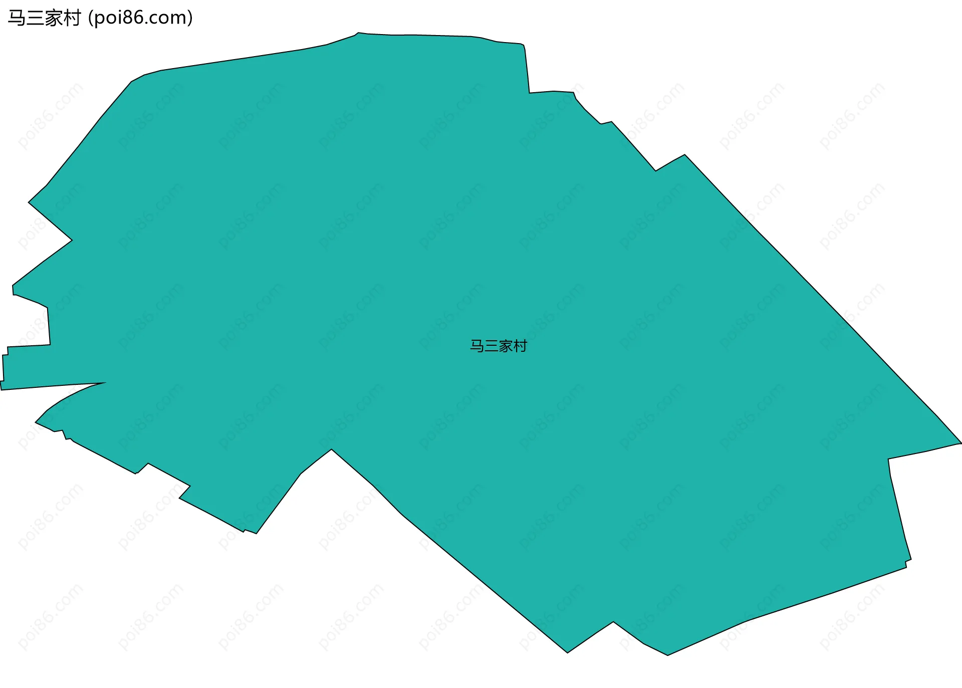 马三家村边界地图