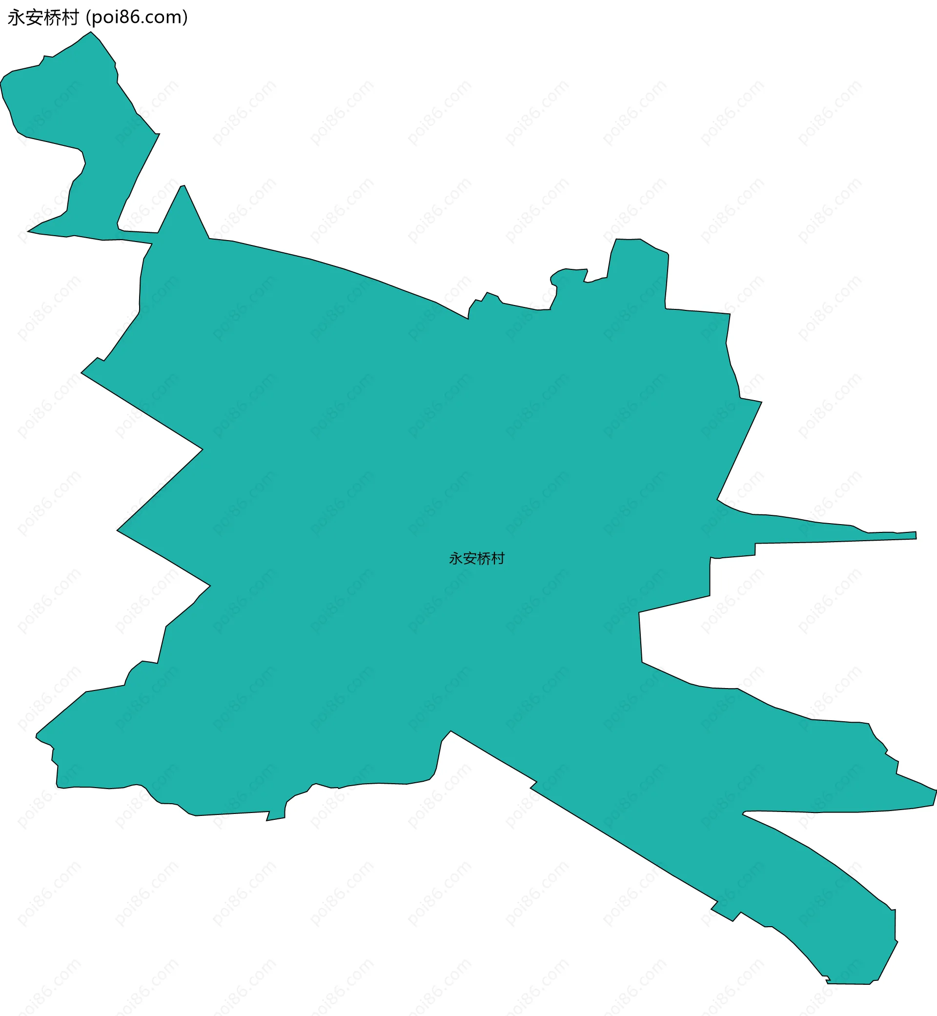 永安桥村边界地图