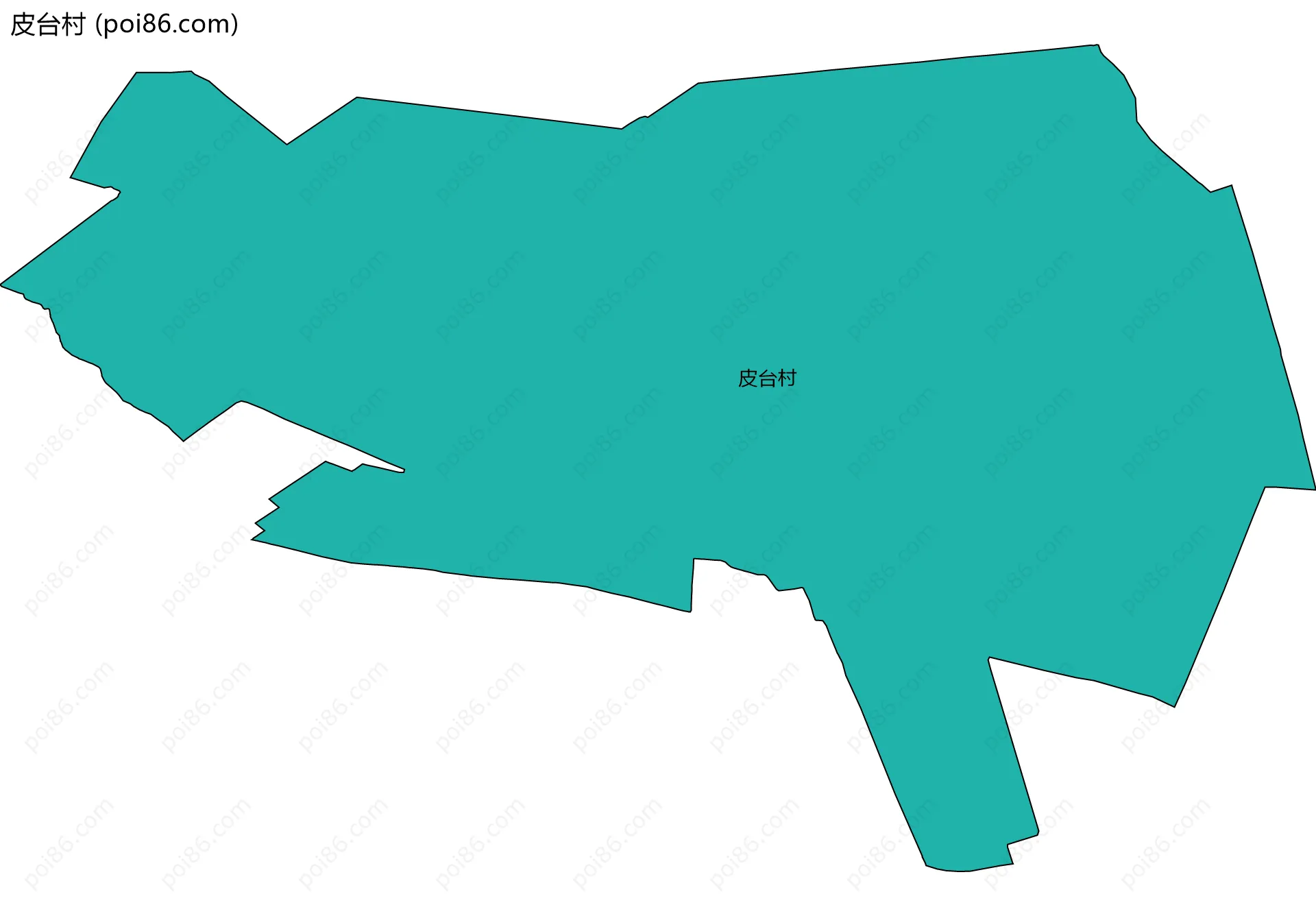 皮台村边界地图