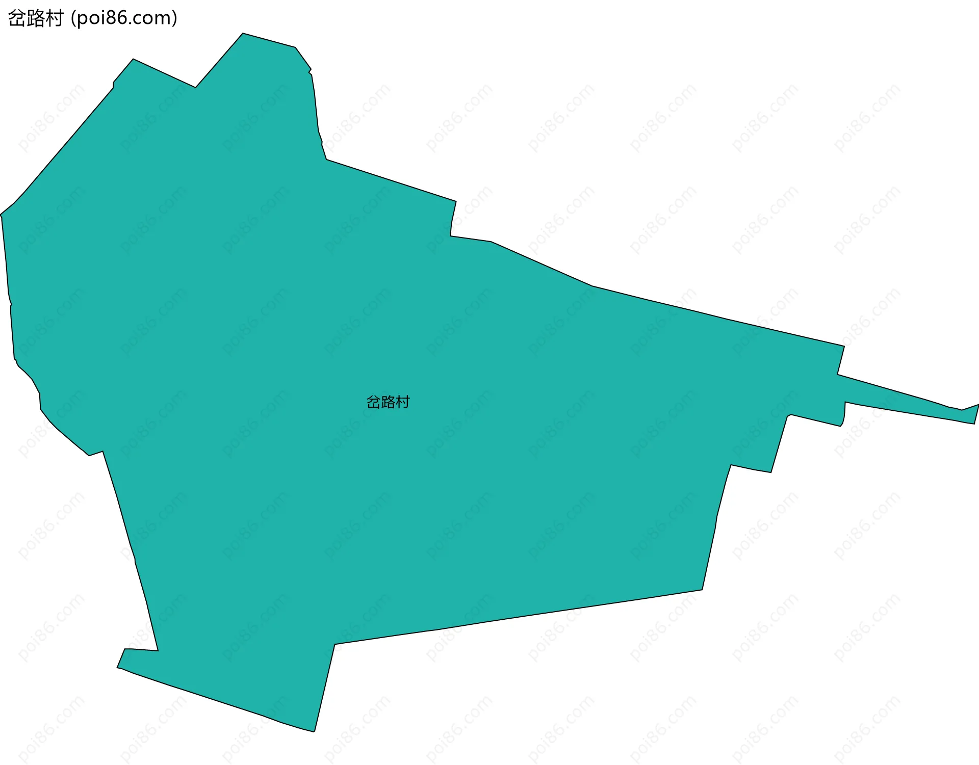 岔路村边界地图