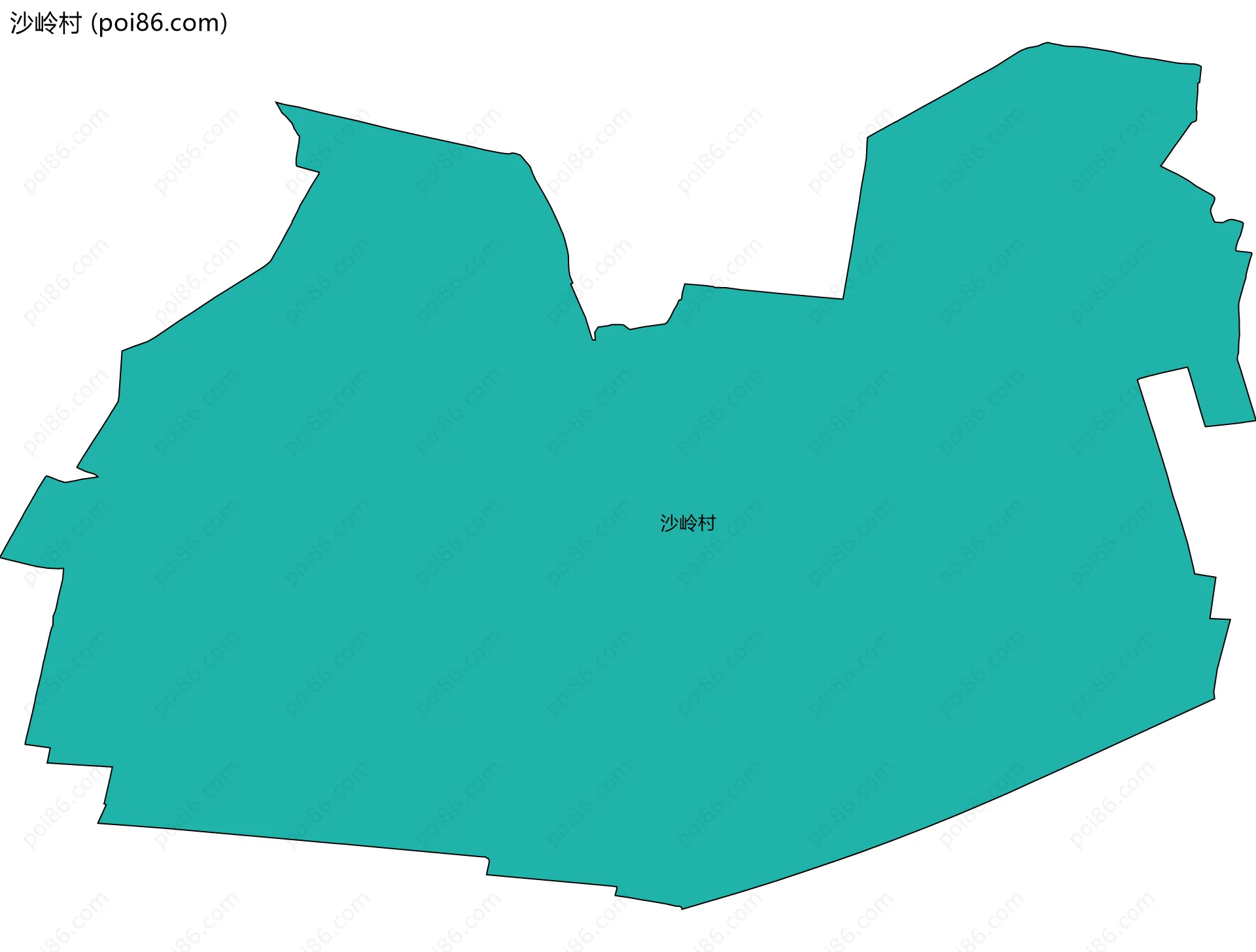 沙岭村边界地图