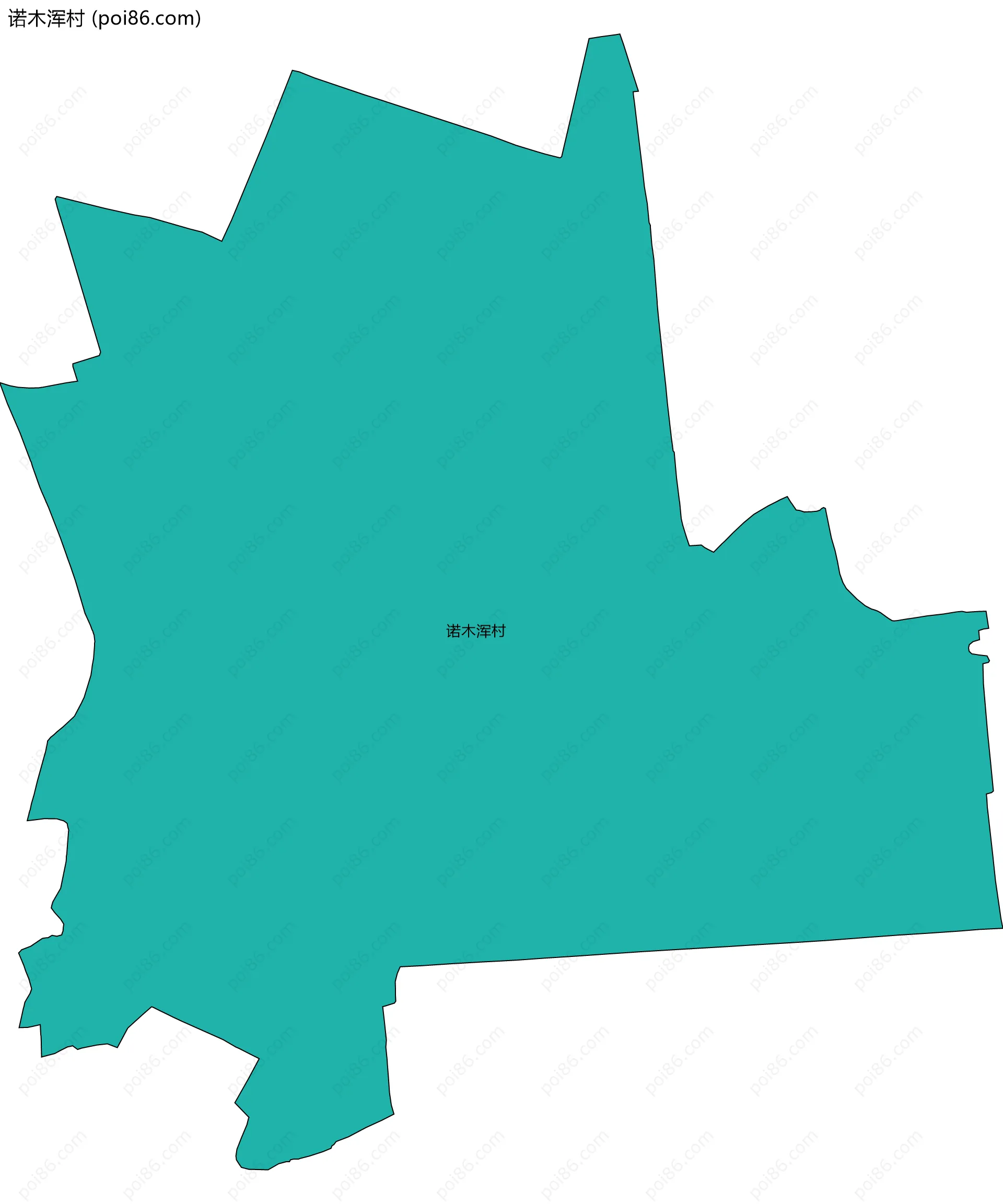 诺木浑村边界地图