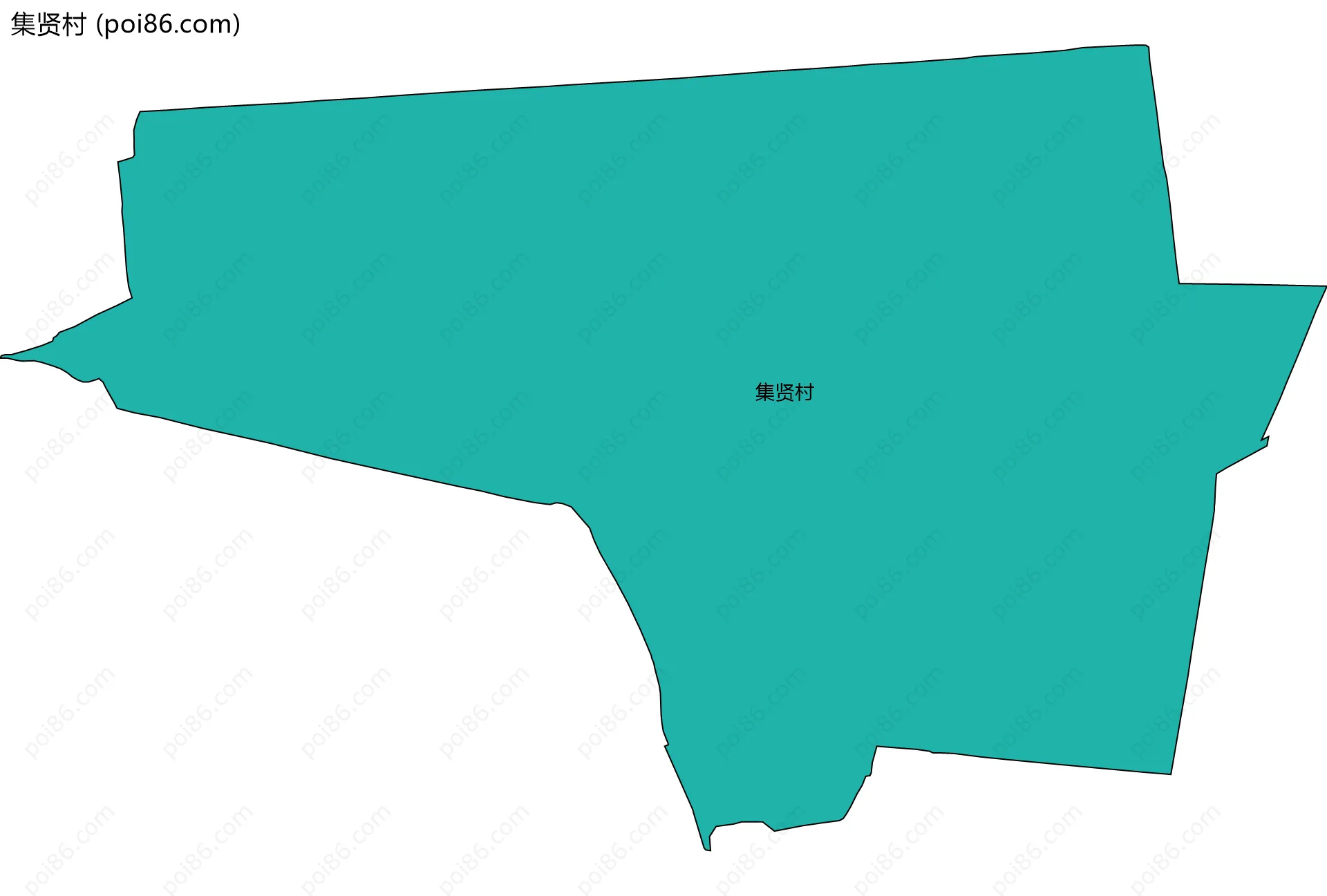 集贤村边界地图