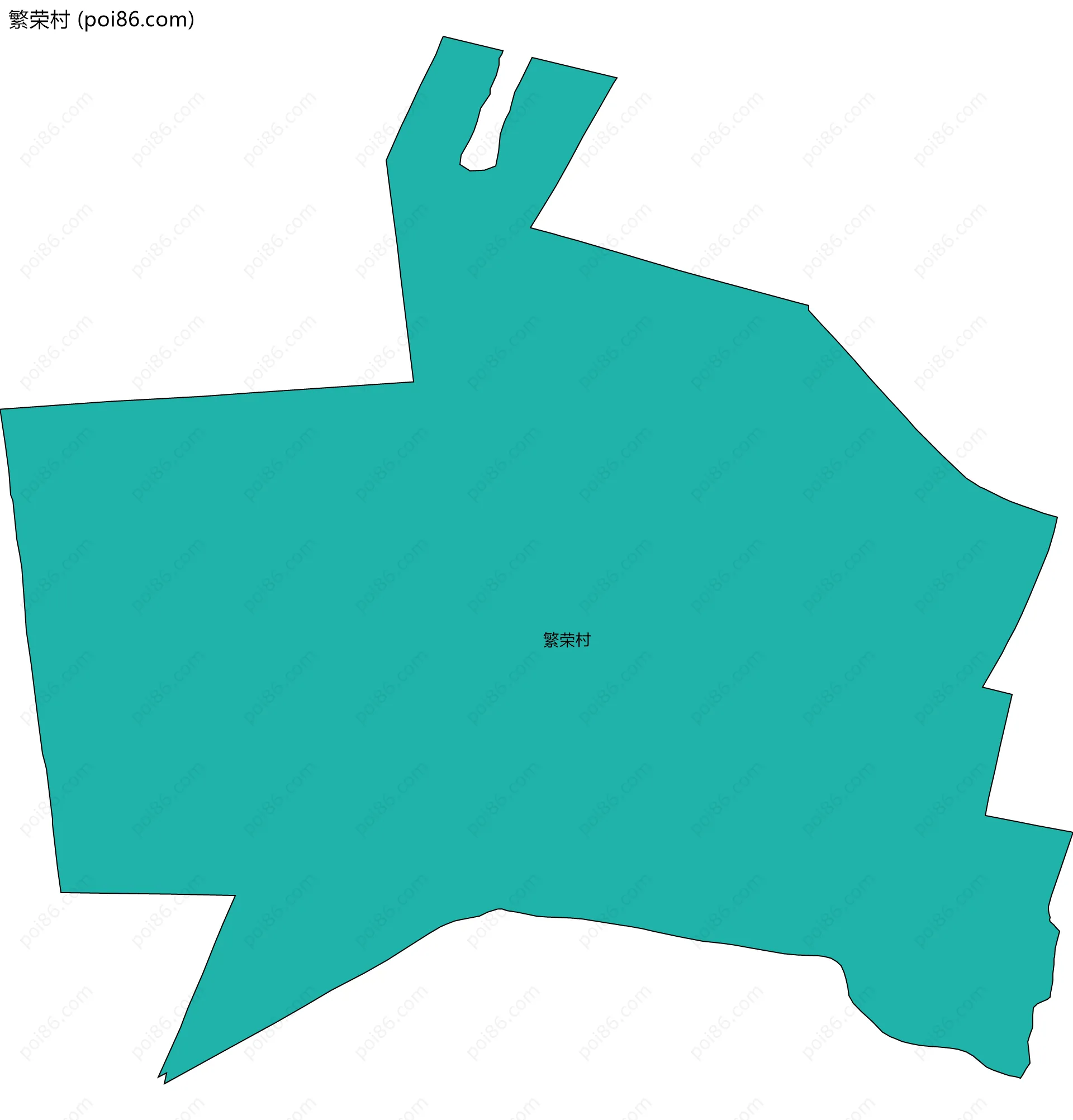 繁荣村边界地图