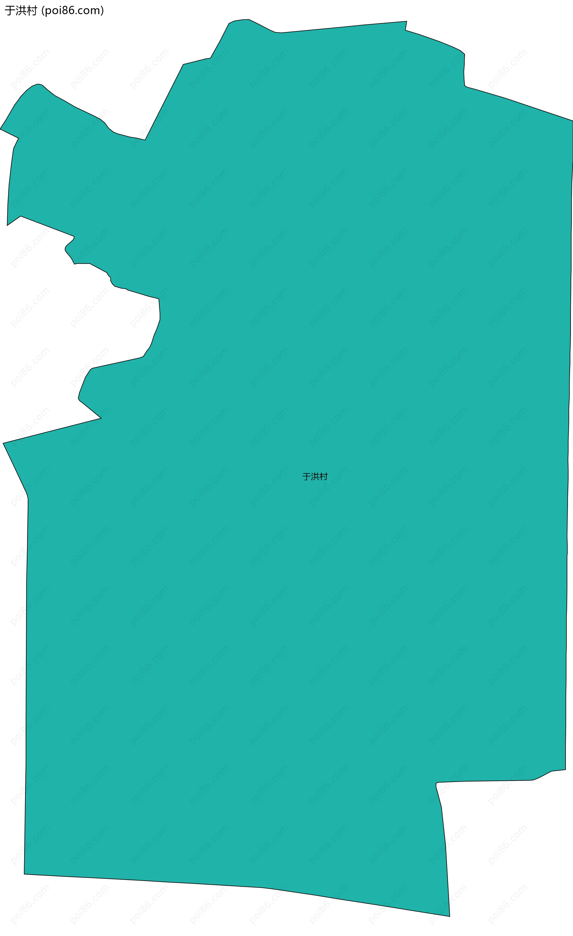 于洪村边界地图