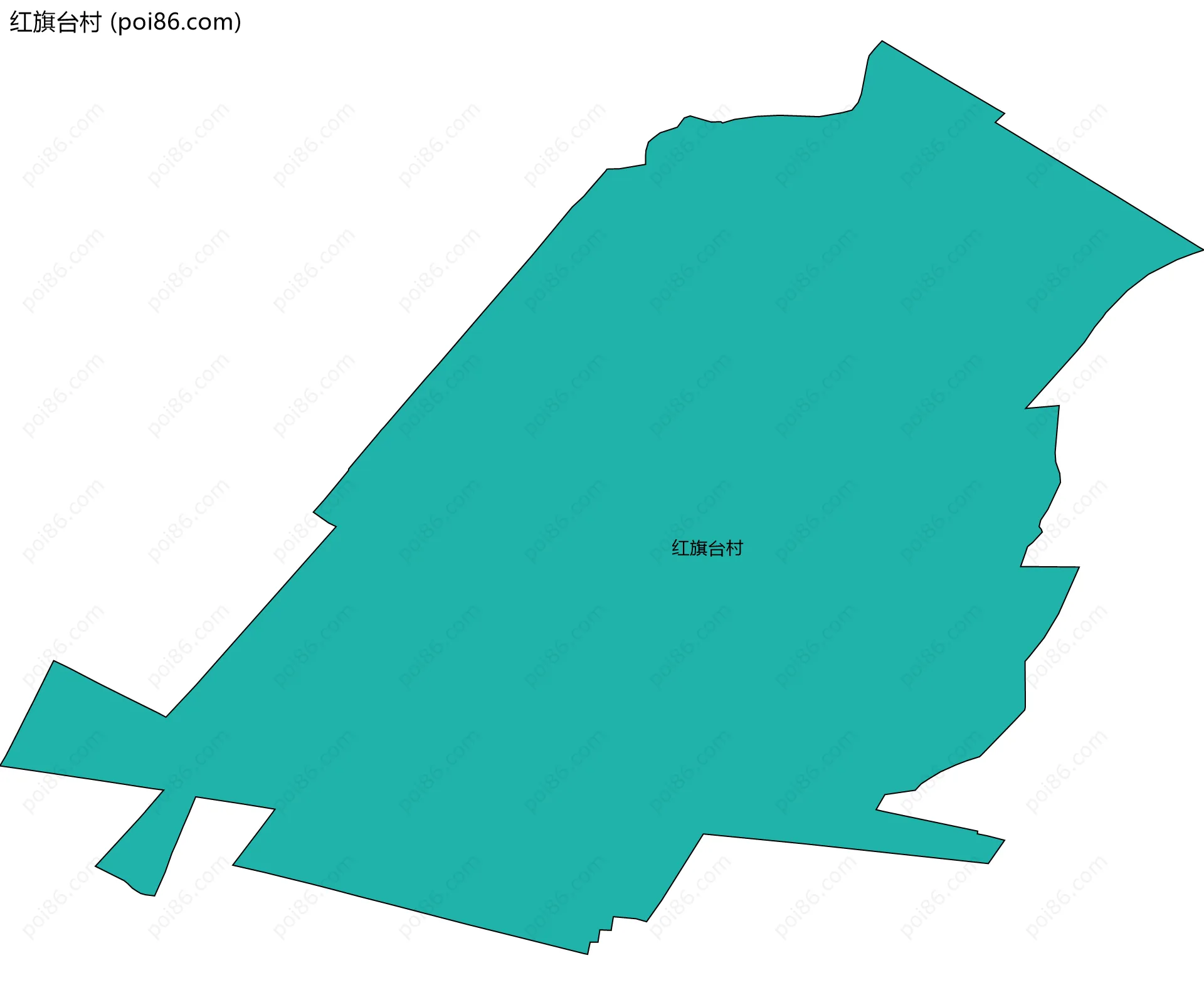 红旗台村边界地图