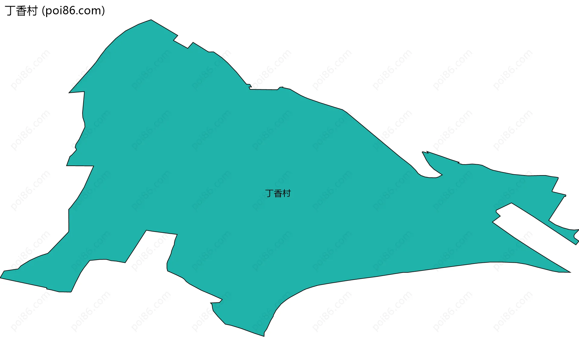 丁香村边界地图
