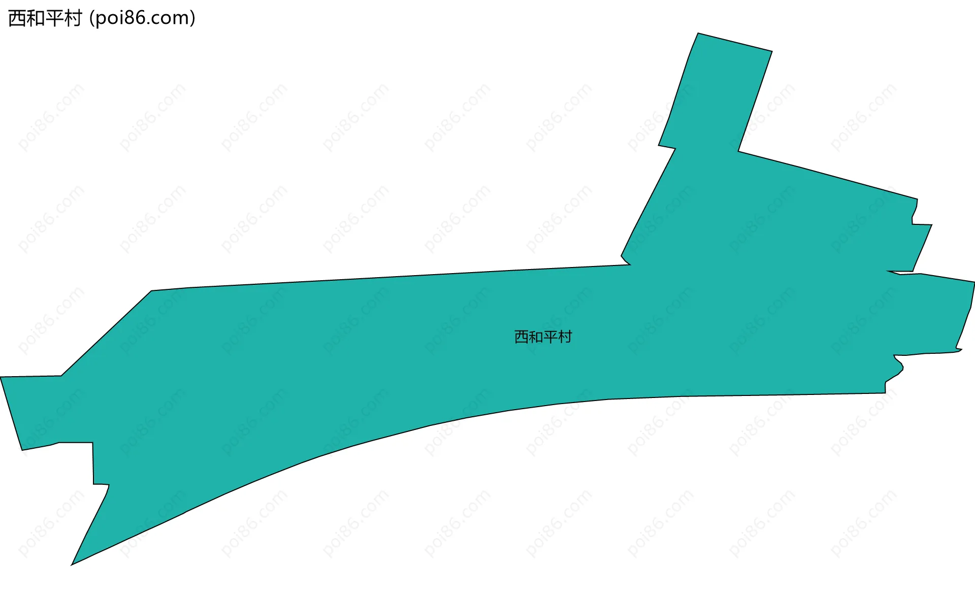 西和平村边界地图