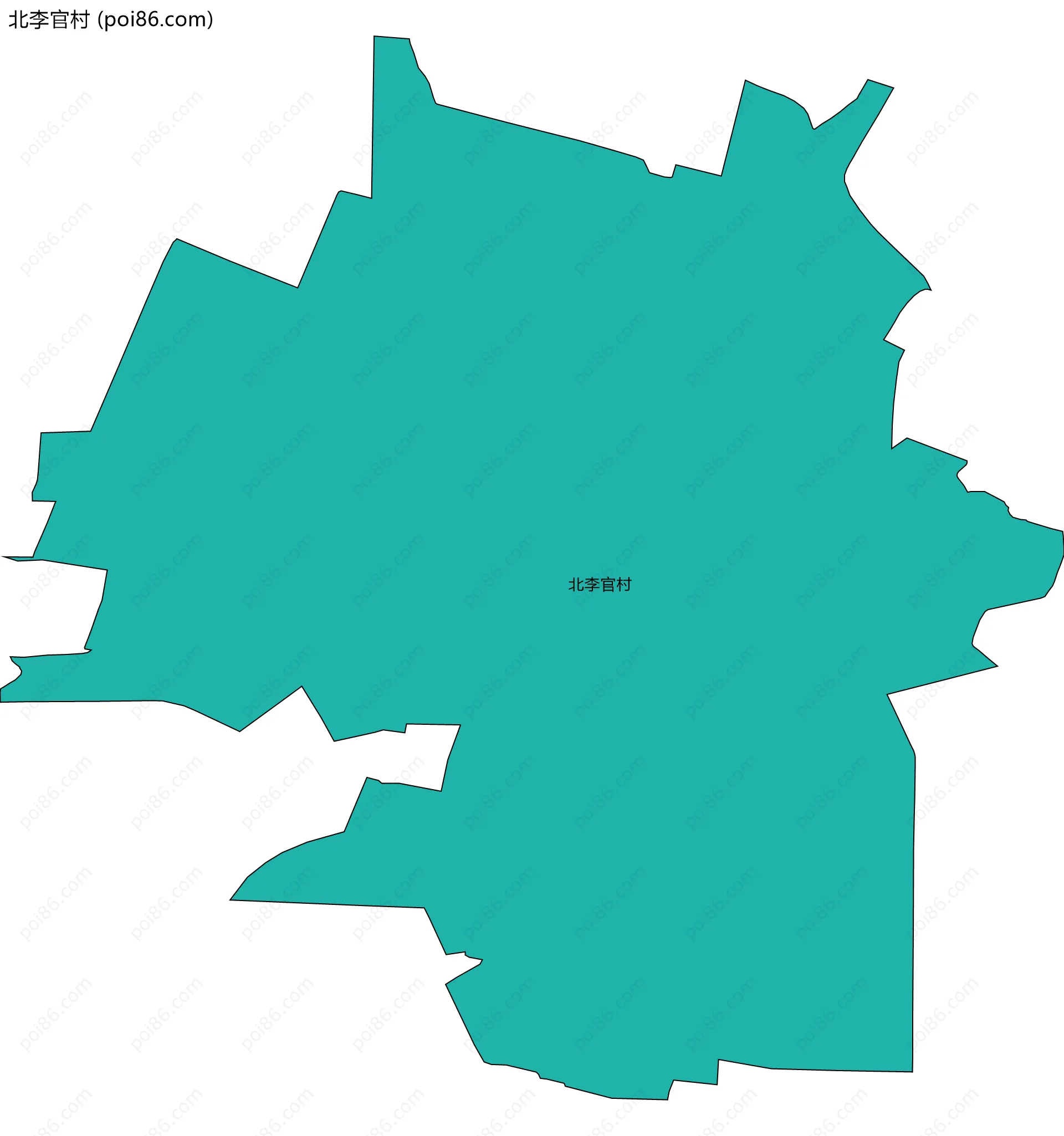 北李官村边界地图