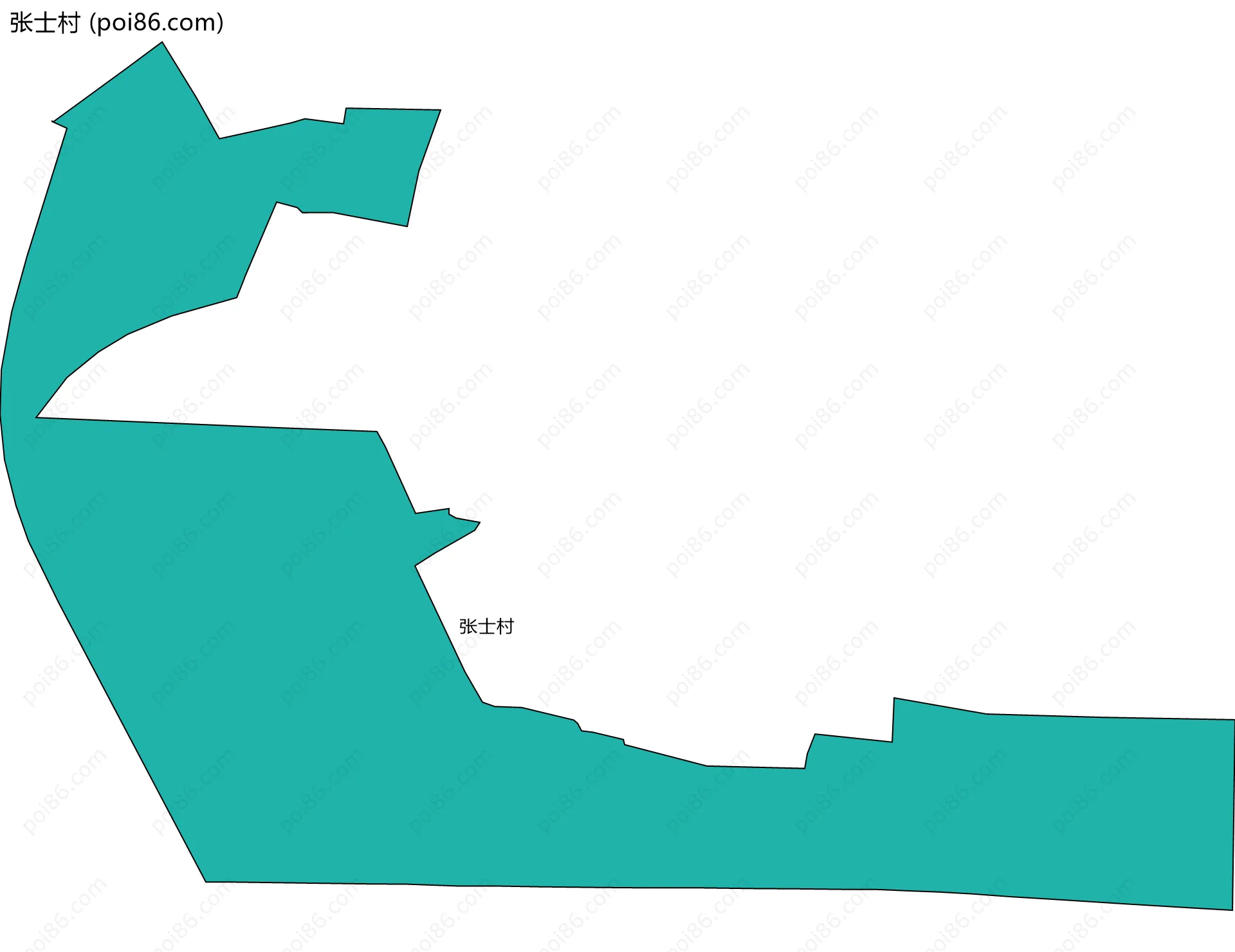 张士村边界地图