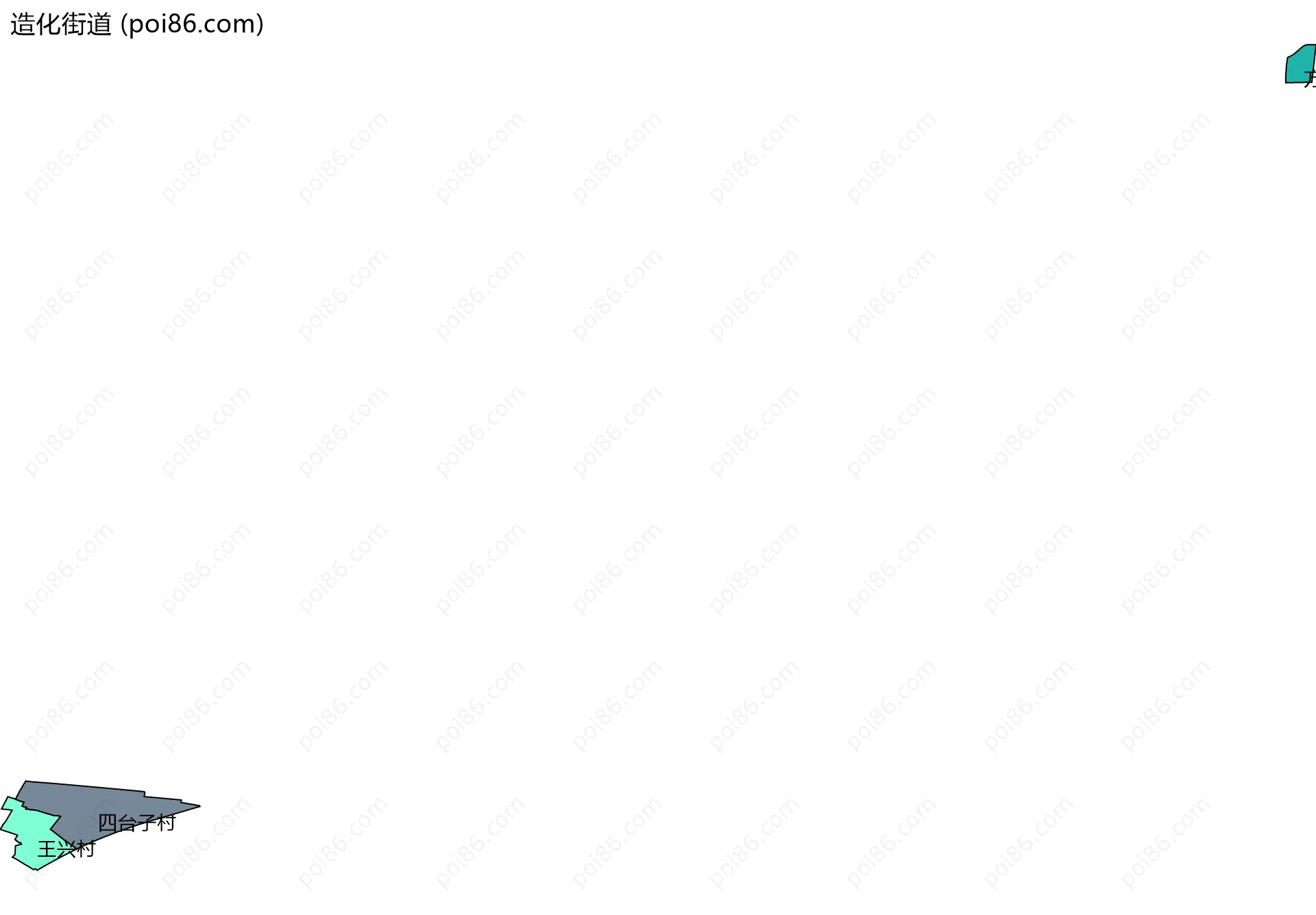 造化街道边界地图(五级行政区划)