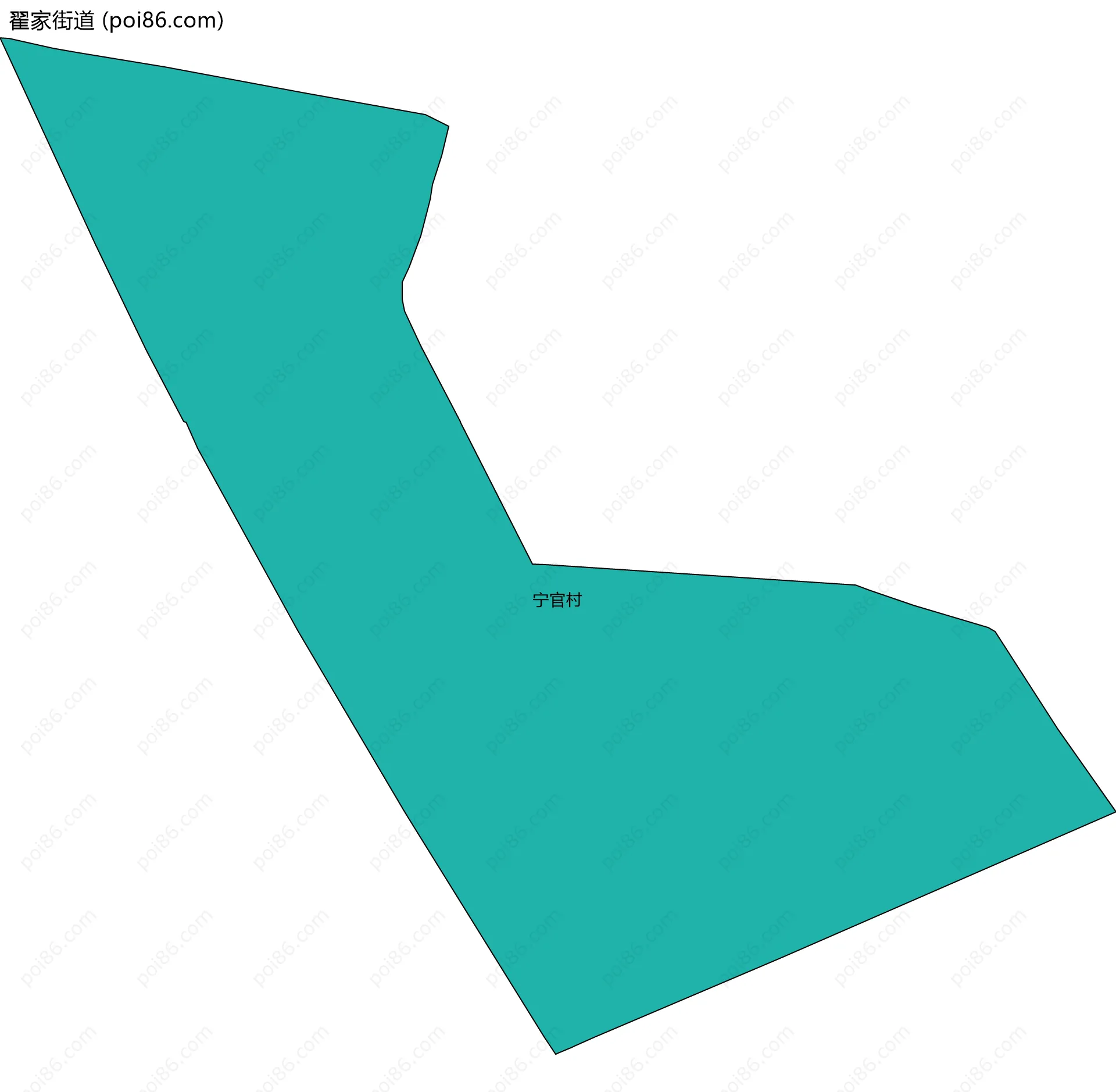 翟家街道边界地图(五级行政区划)