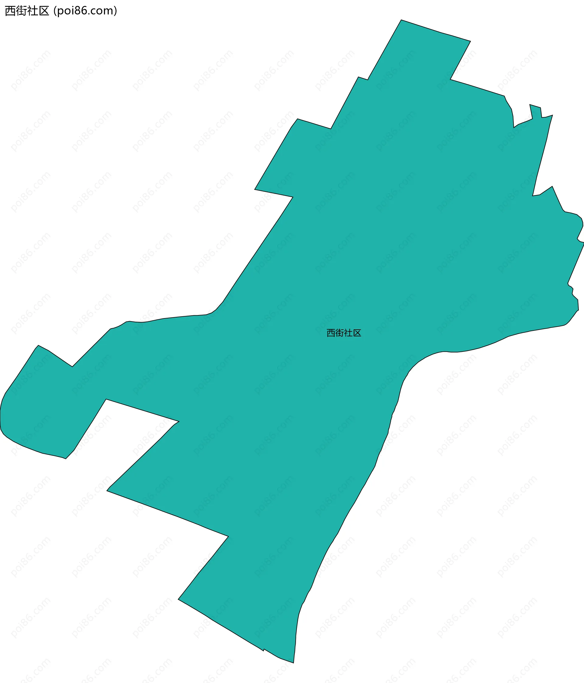 西街社区边界地图