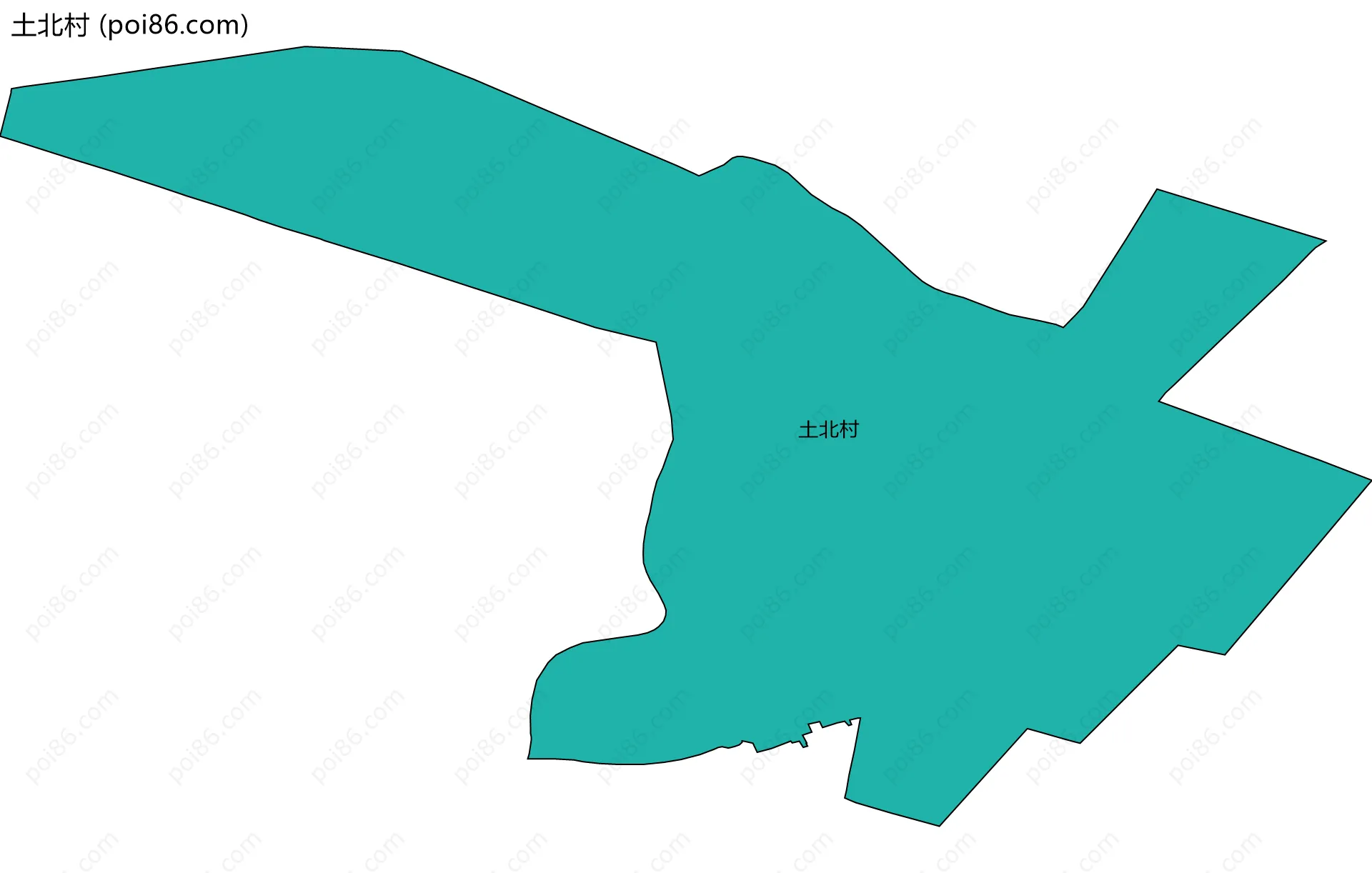 土北村边界地图