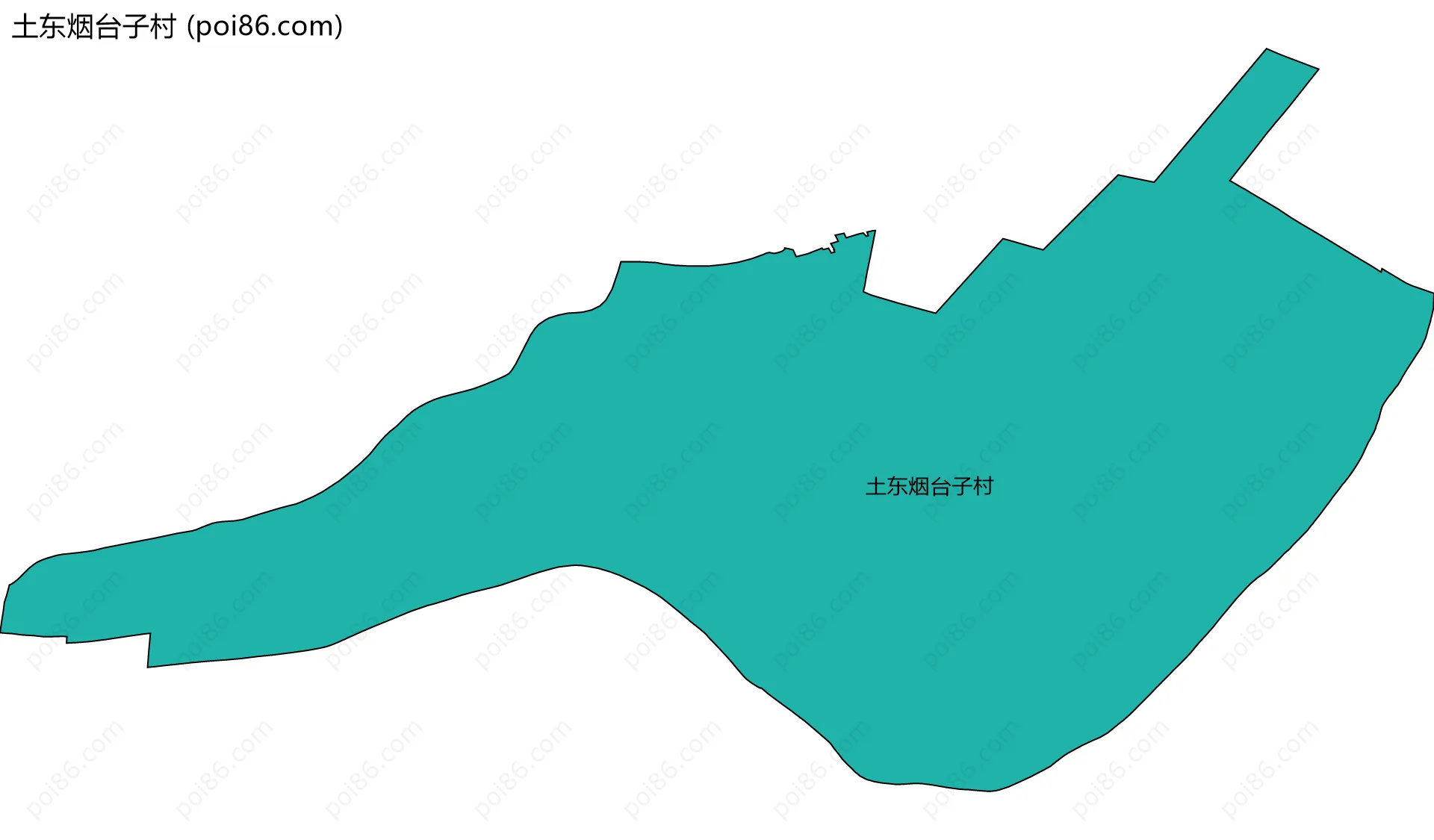 土东烟台子村边界地图