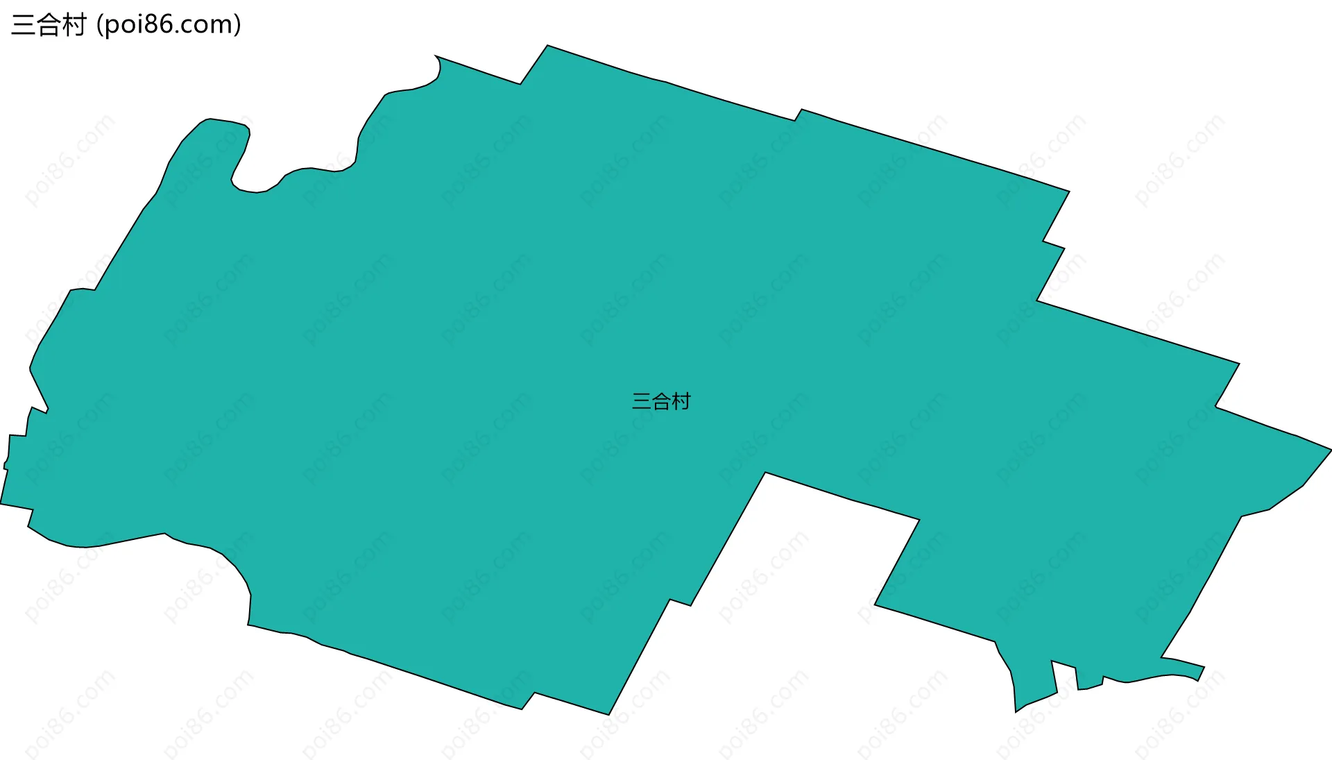 三合村边界地图