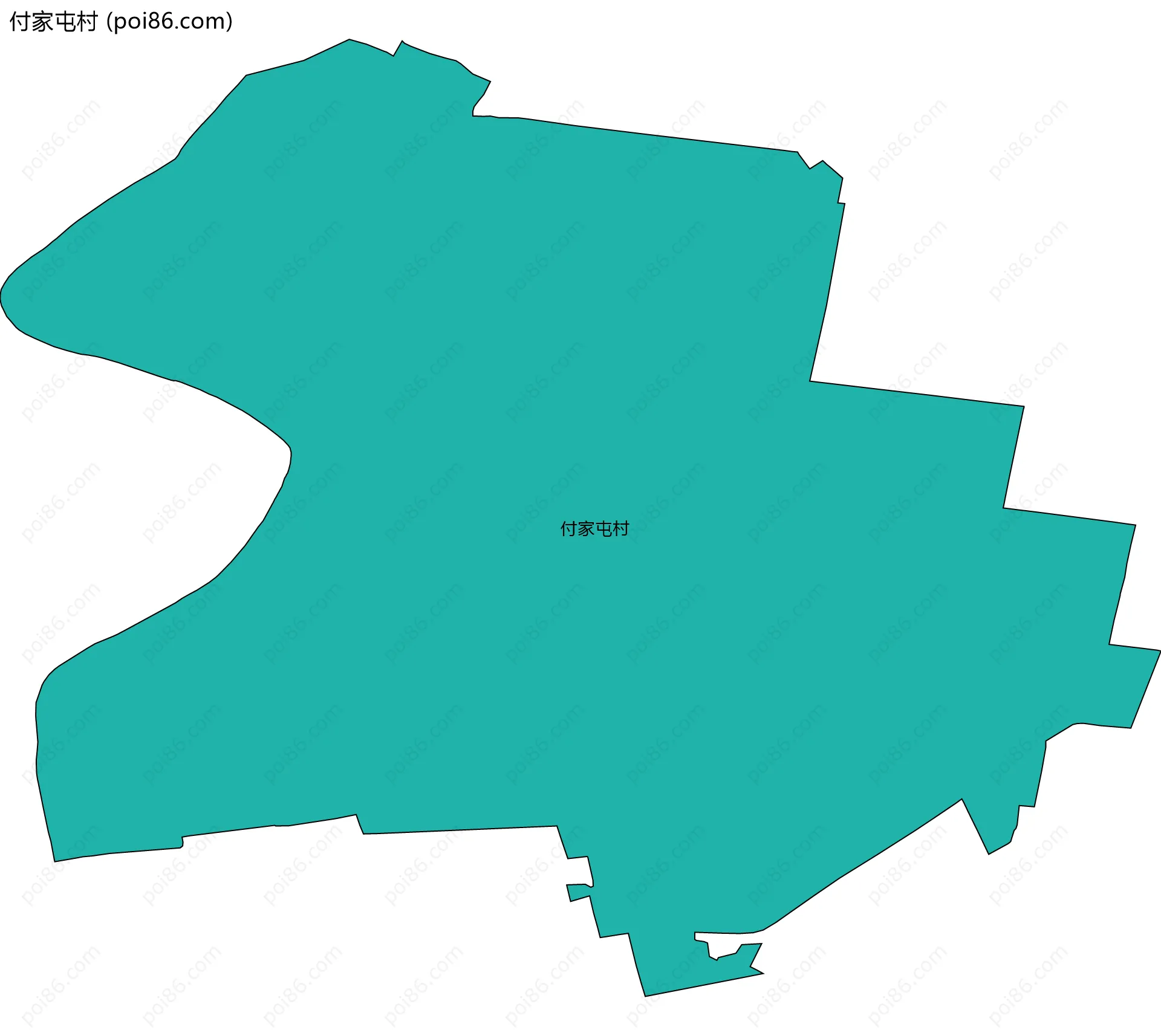 付家屯村边界地图