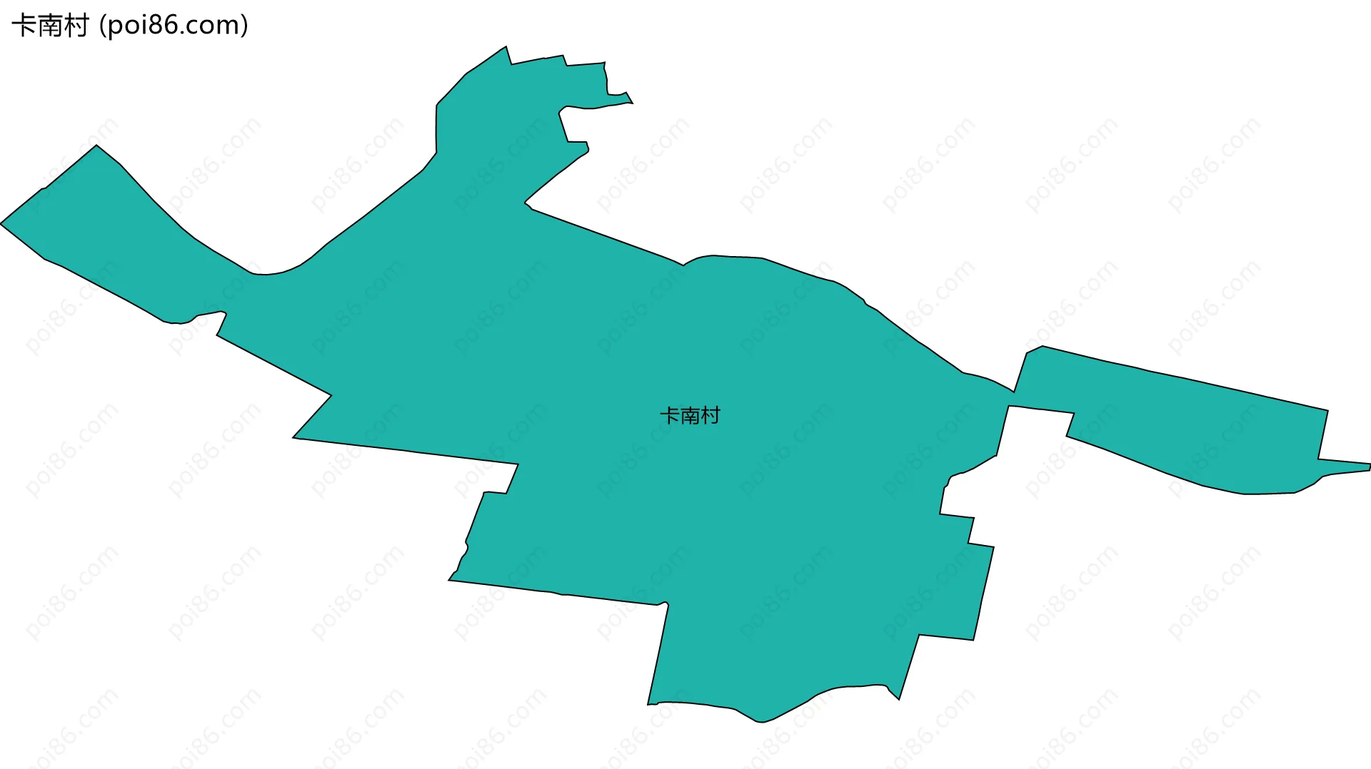 卡南村边界地图