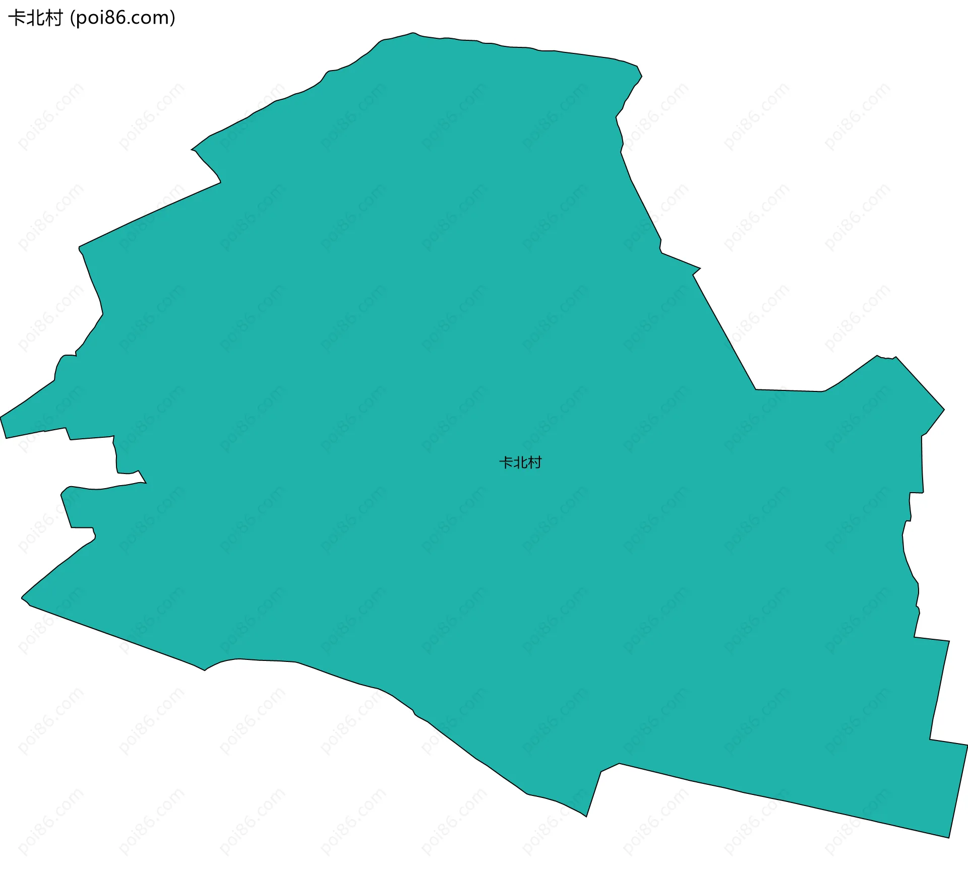 卡北村边界地图