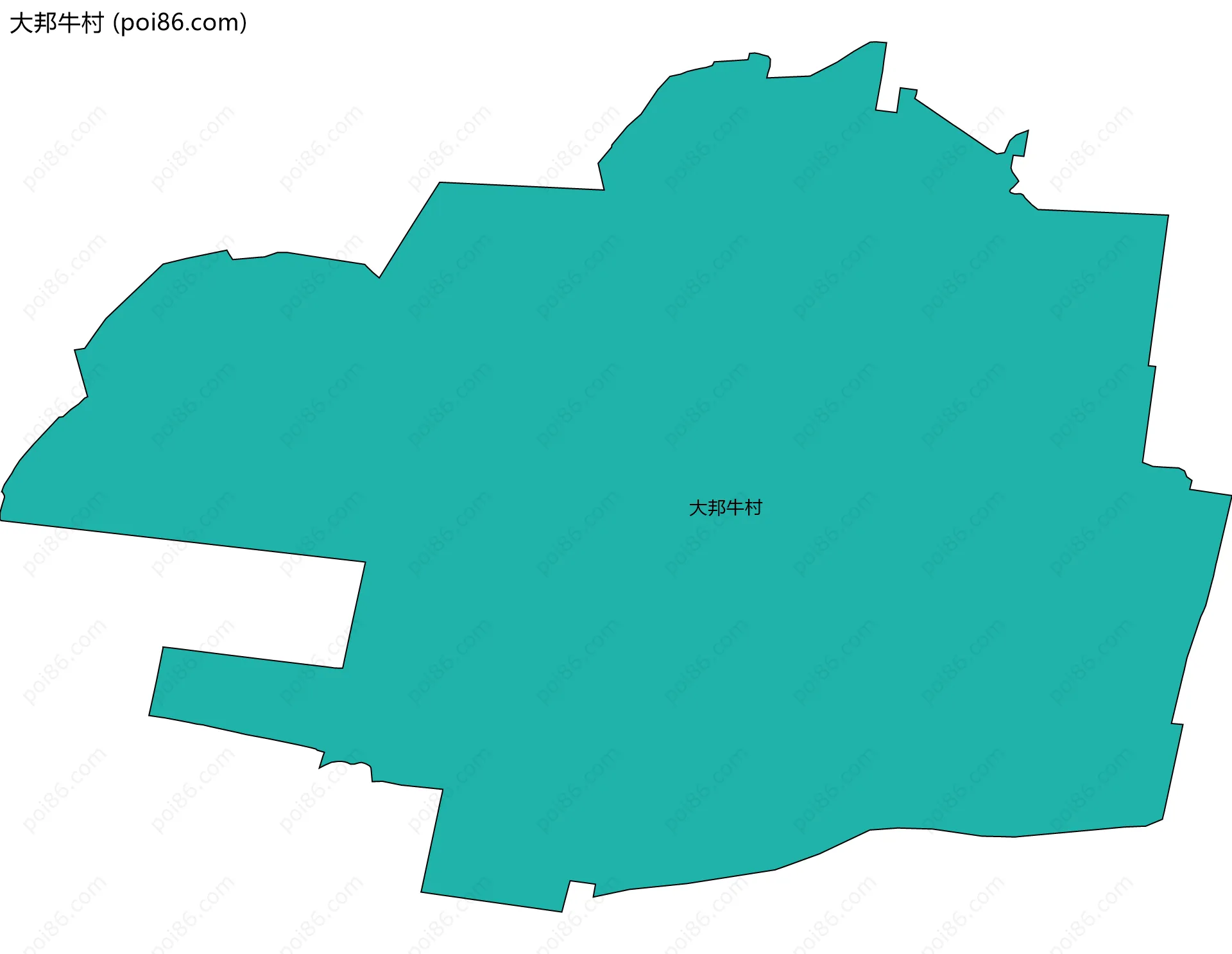 大邦牛村边界地图