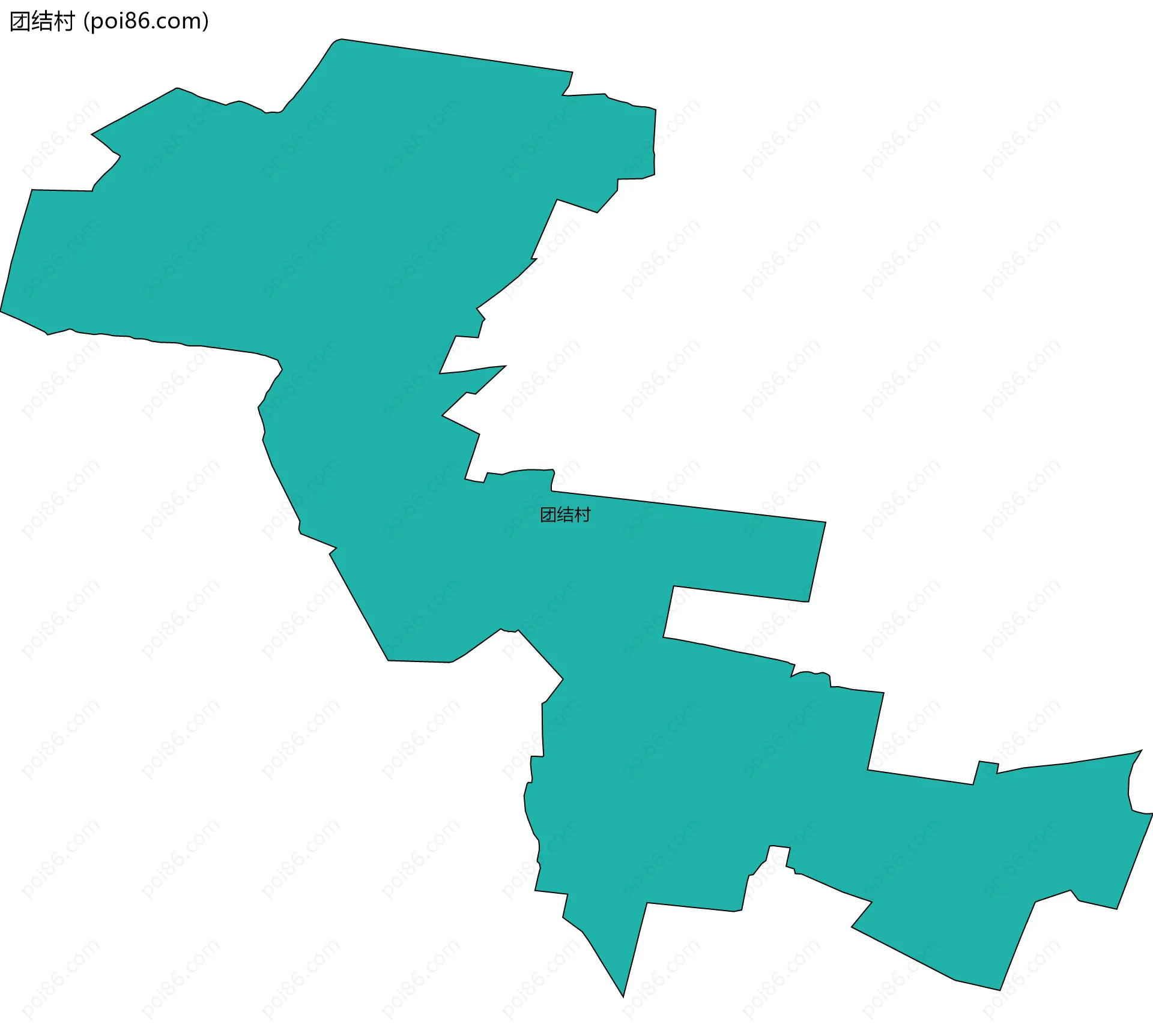 团结村边界地图