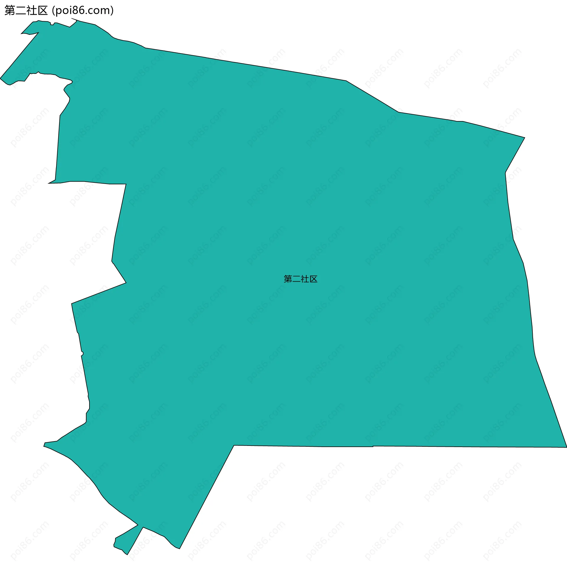 第二社区边界地图