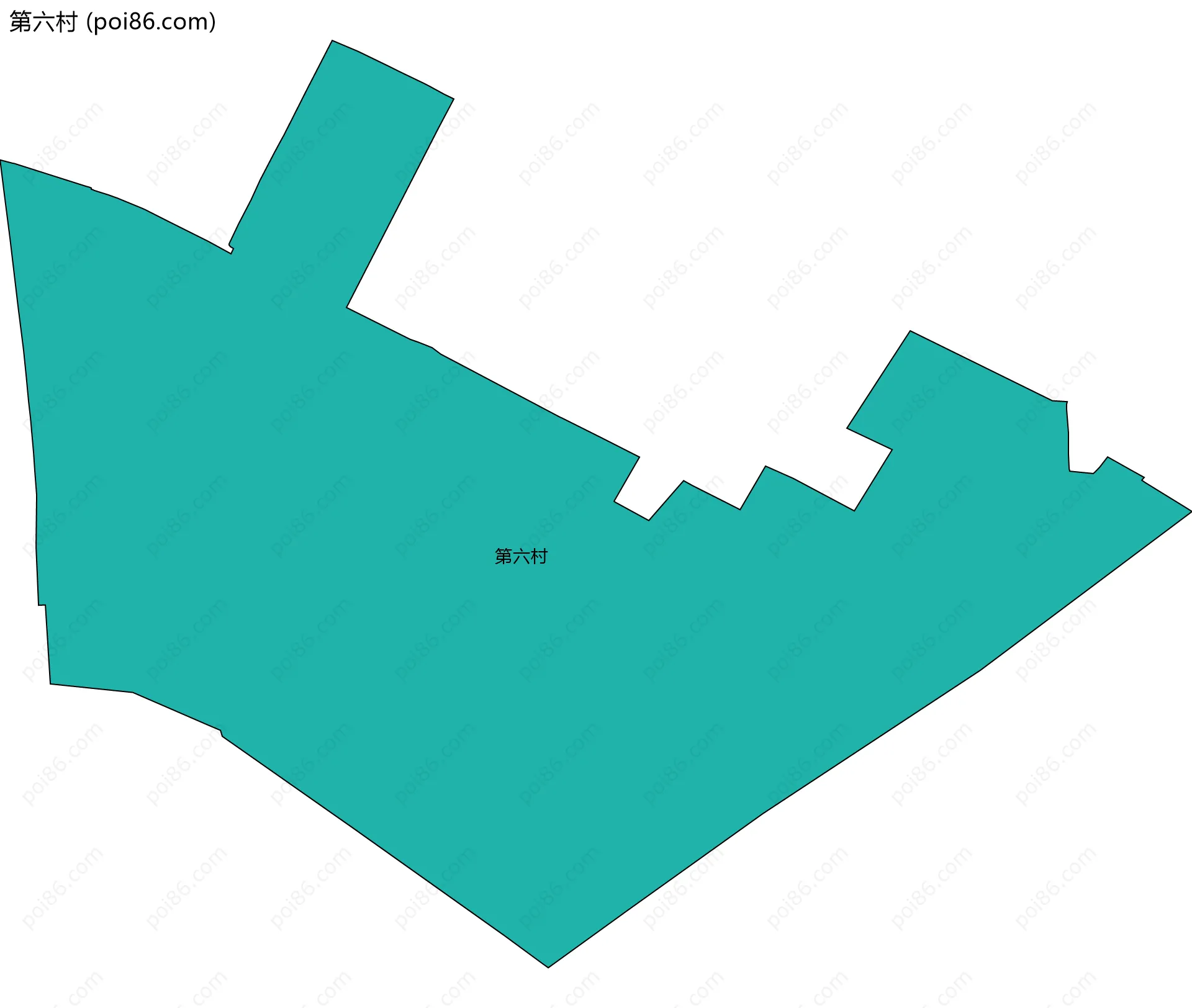 第六村边界地图