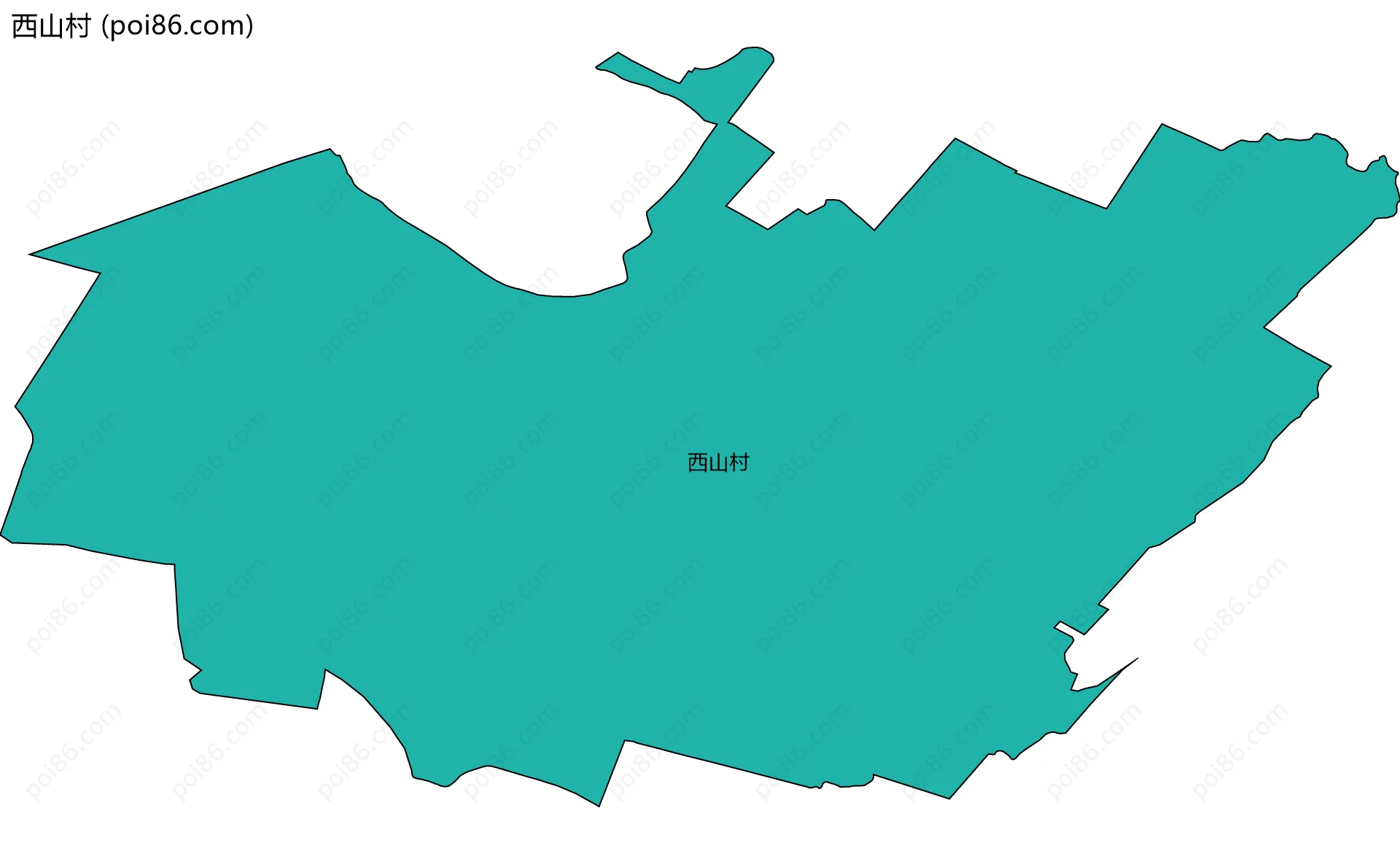 西山村边界地图