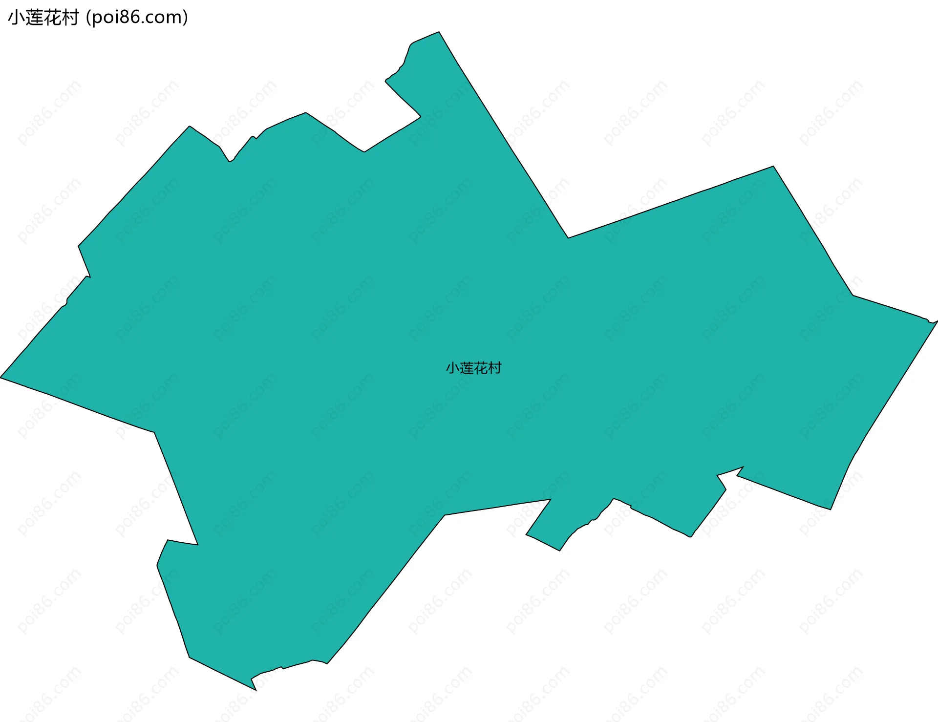 小莲花村边界地图