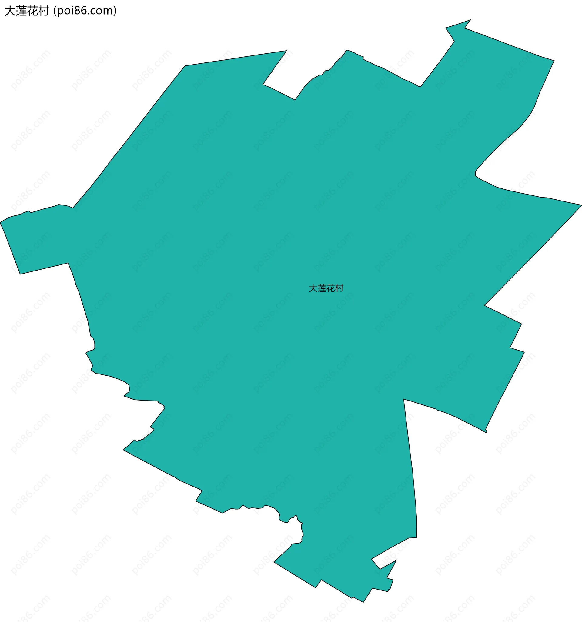 大莲花村边界地图