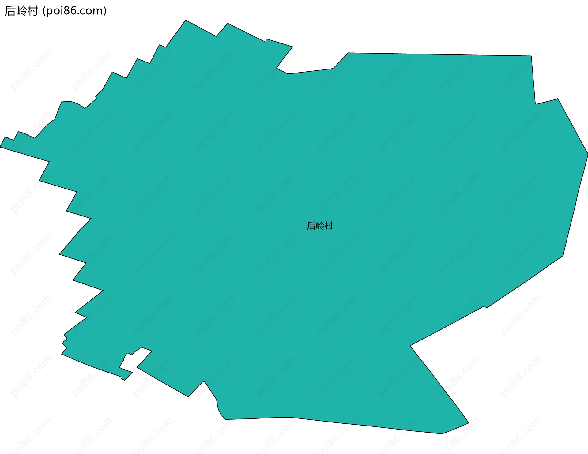后岭村边界地图
