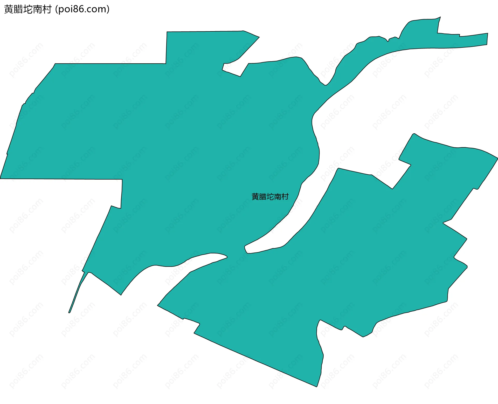 黄腊坨南村边界地图