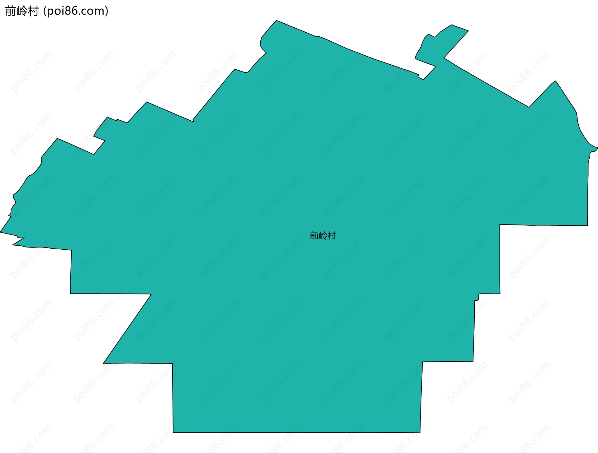 前岭村边界地图