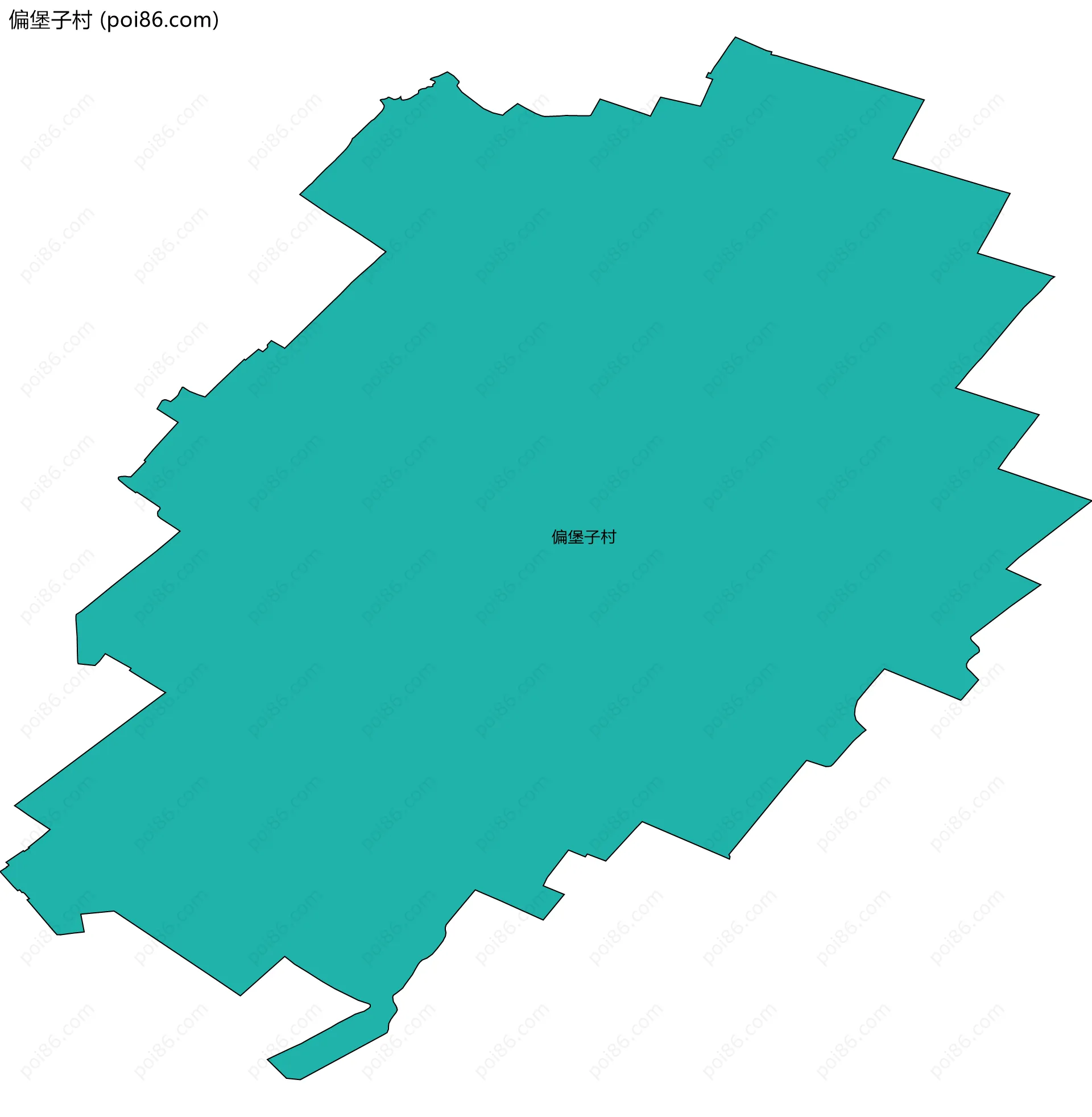 偏堡子村边界地图