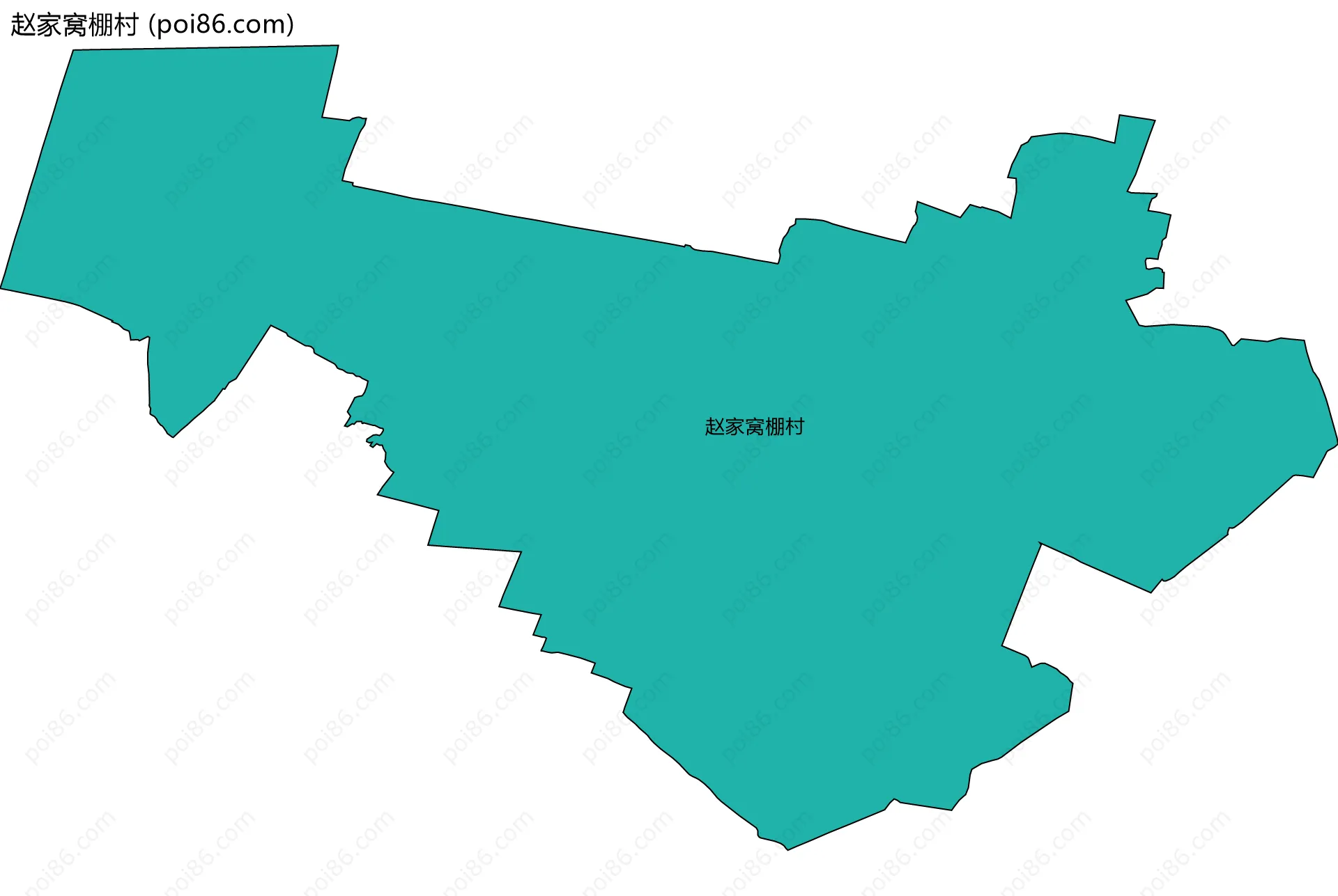 赵家窝棚村边界地图