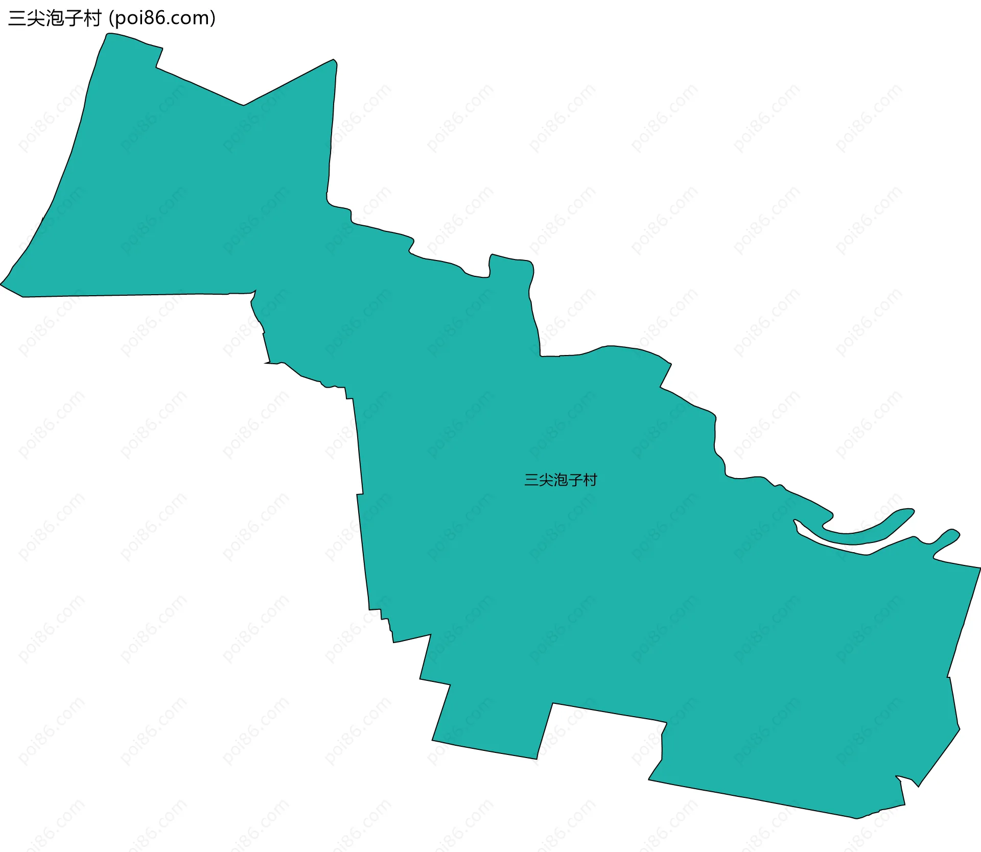 三尖泡子村边界地图
