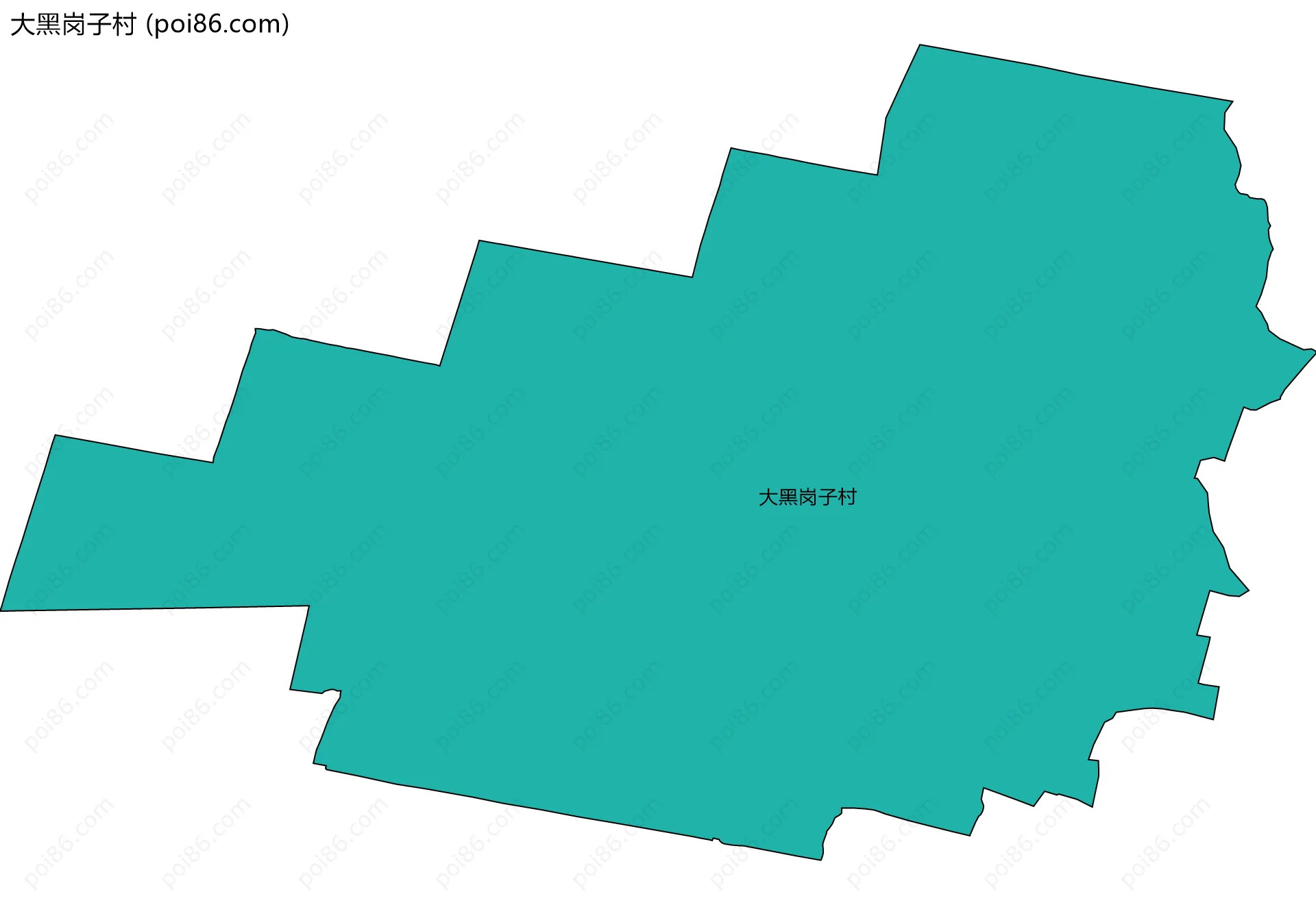 大黑岗子村边界地图