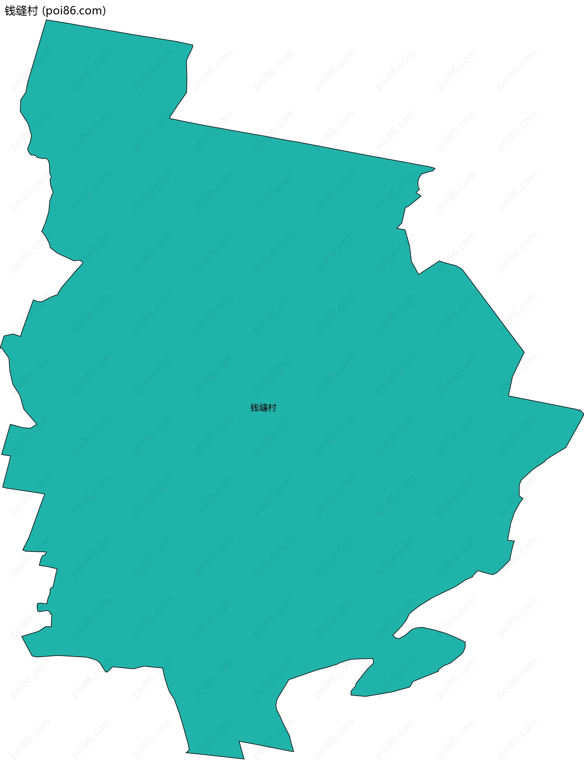 钱缝村边界地图
