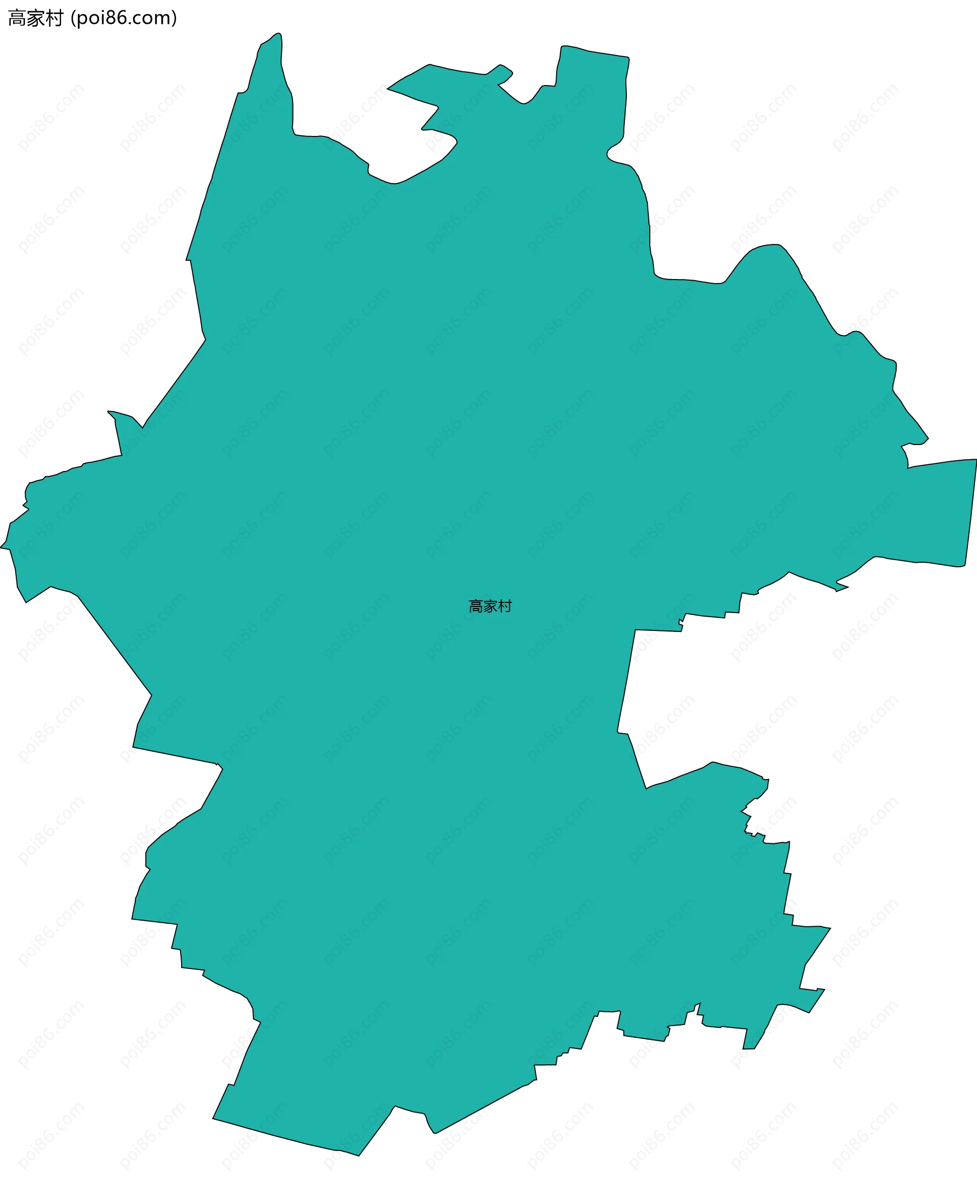 高家村边界地图