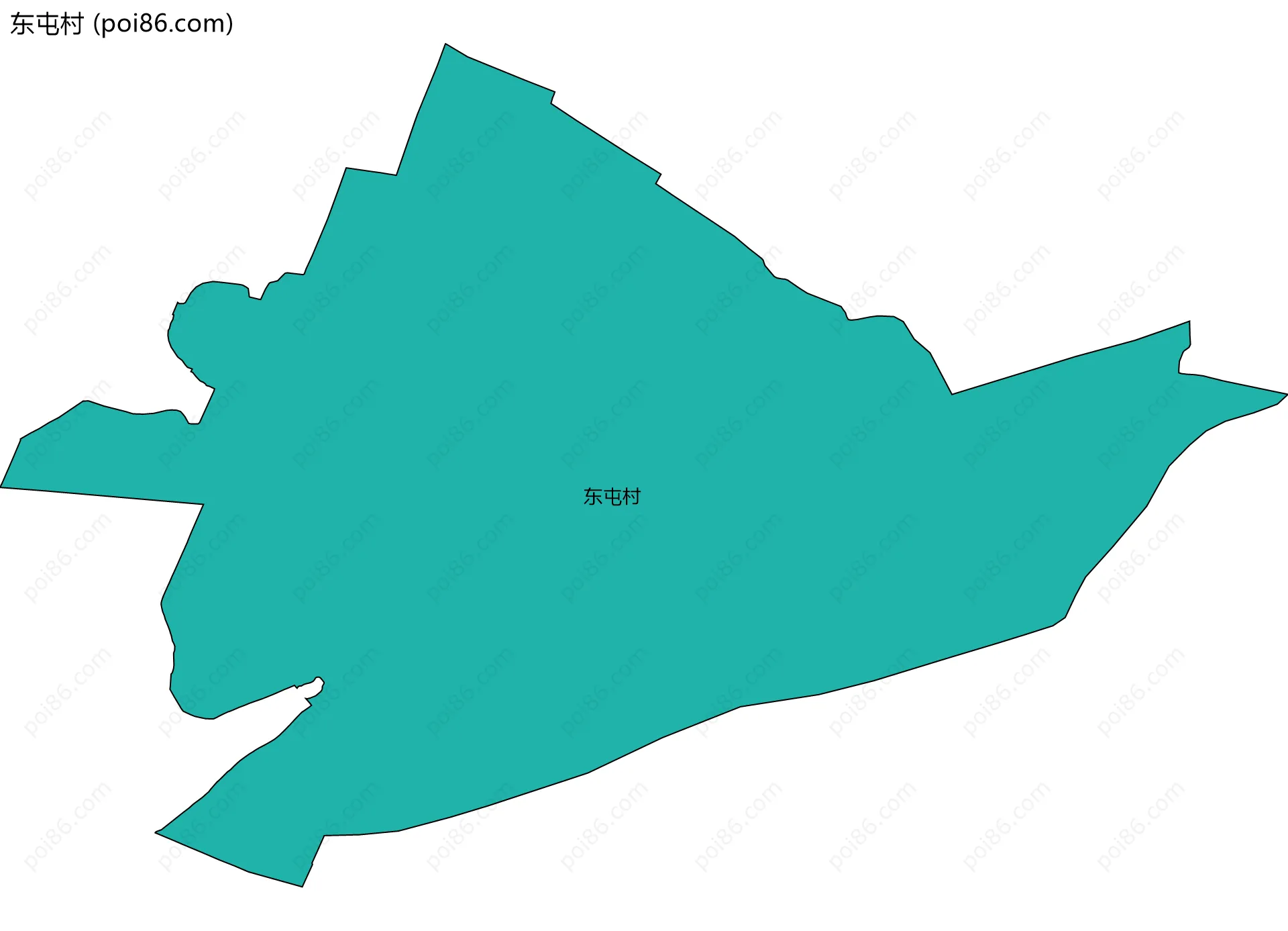 东屯村边界地图