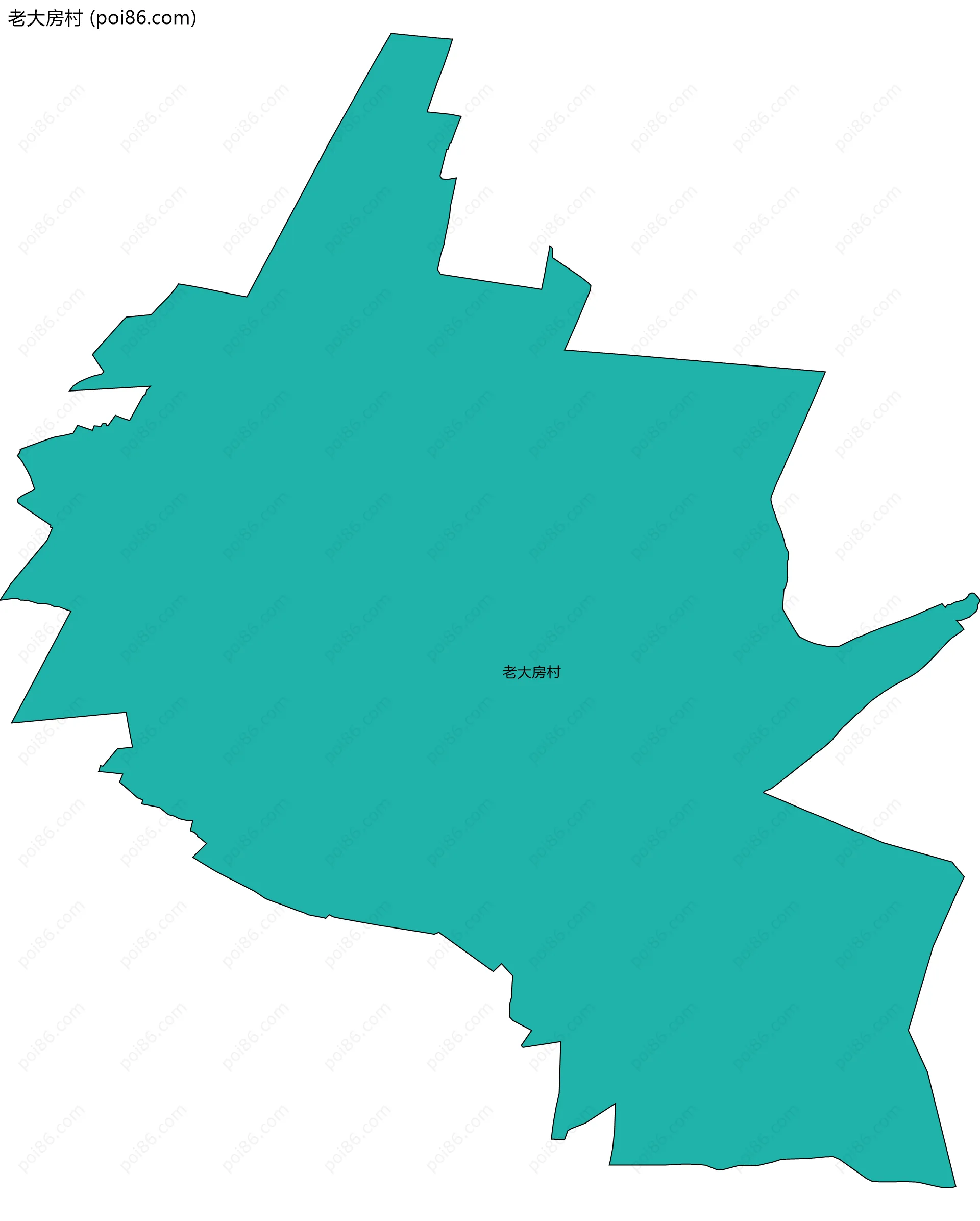 老大房村边界地图