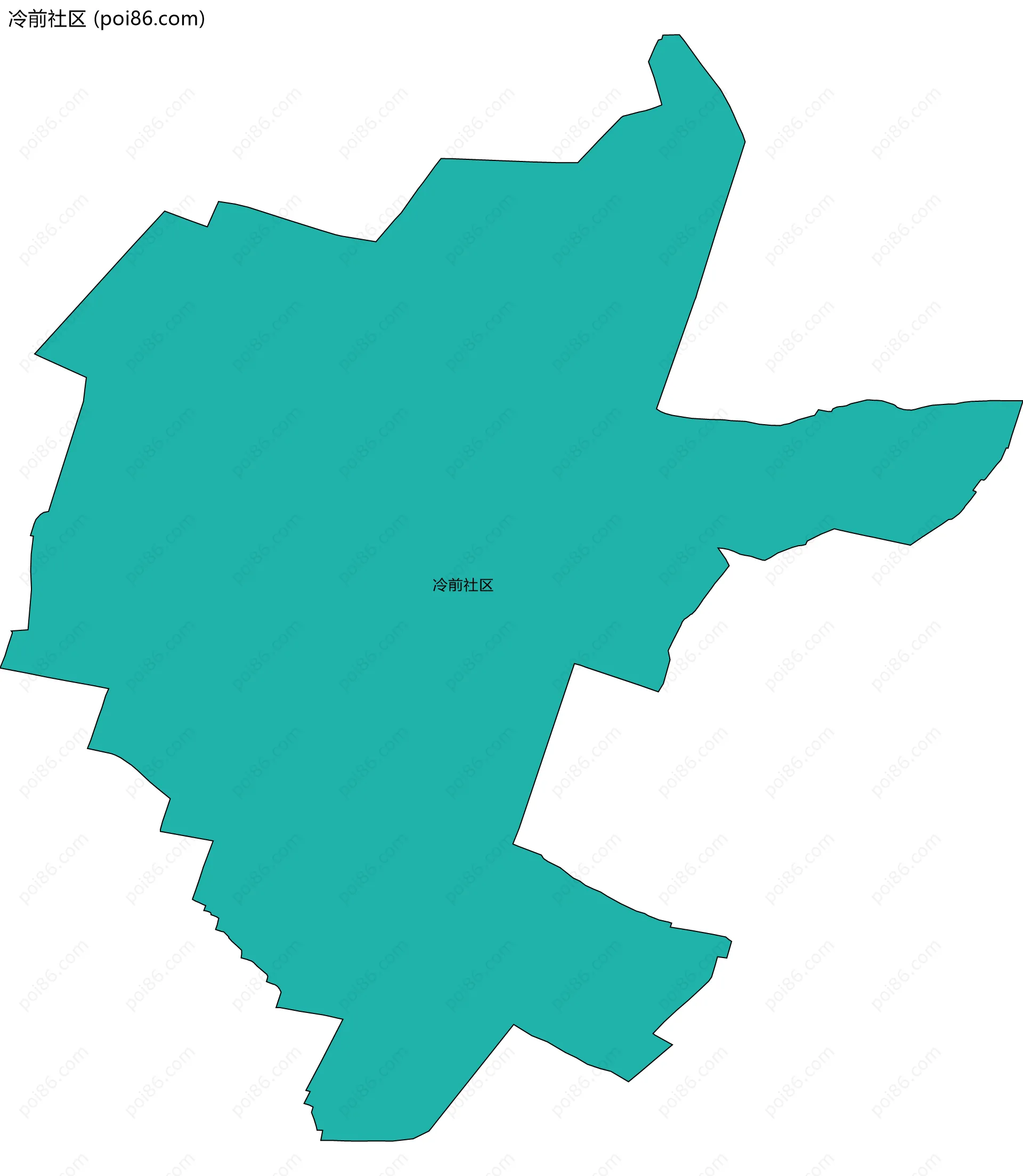 冷前社区边界地图