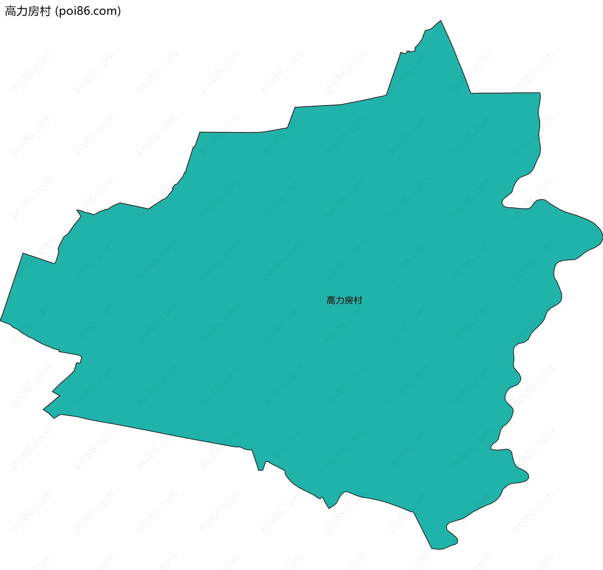 高力房村边界地图