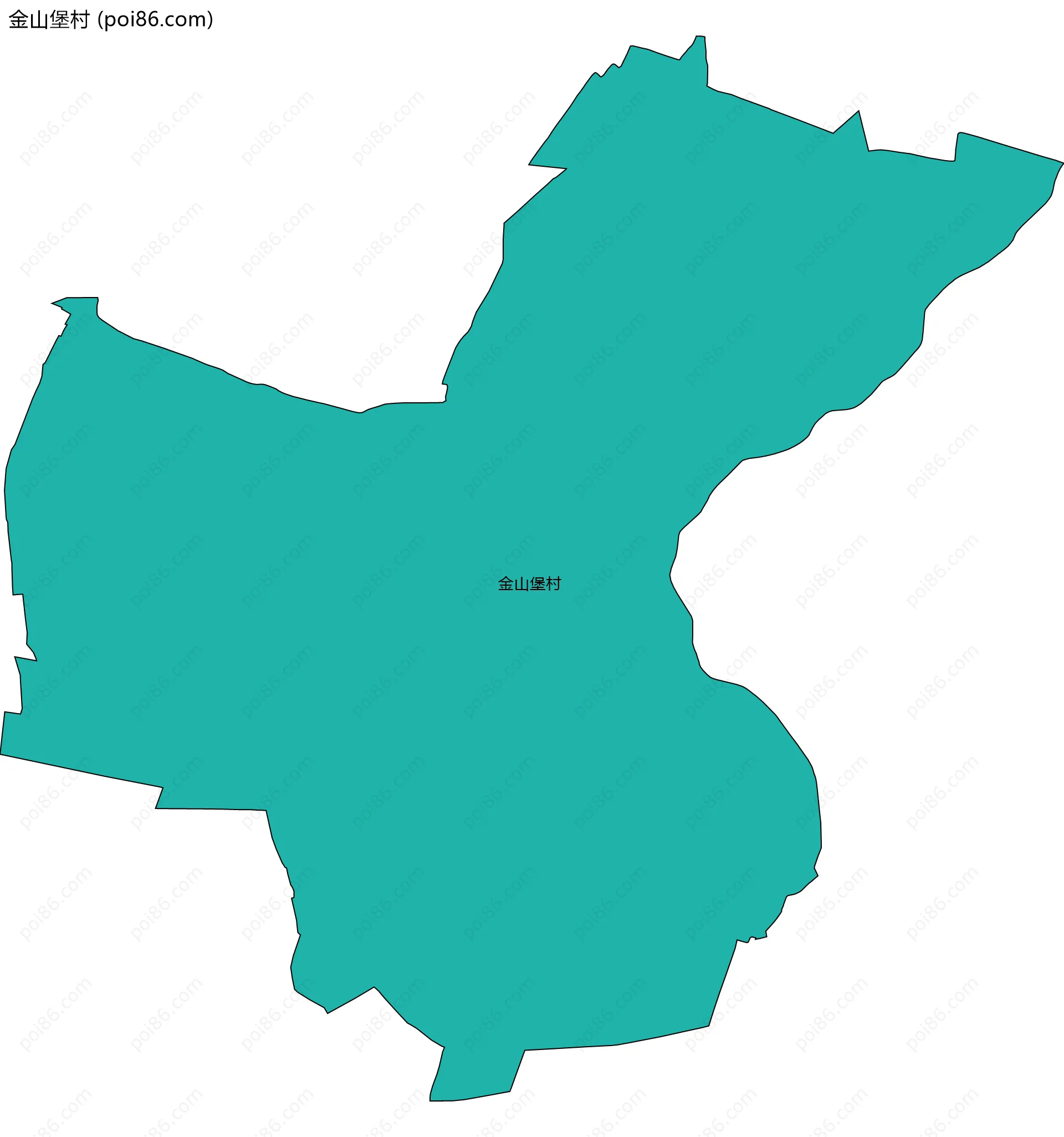 金山堡村边界地图