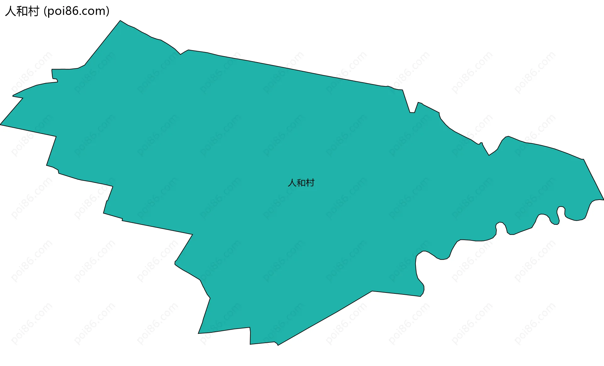 人和村边界地图