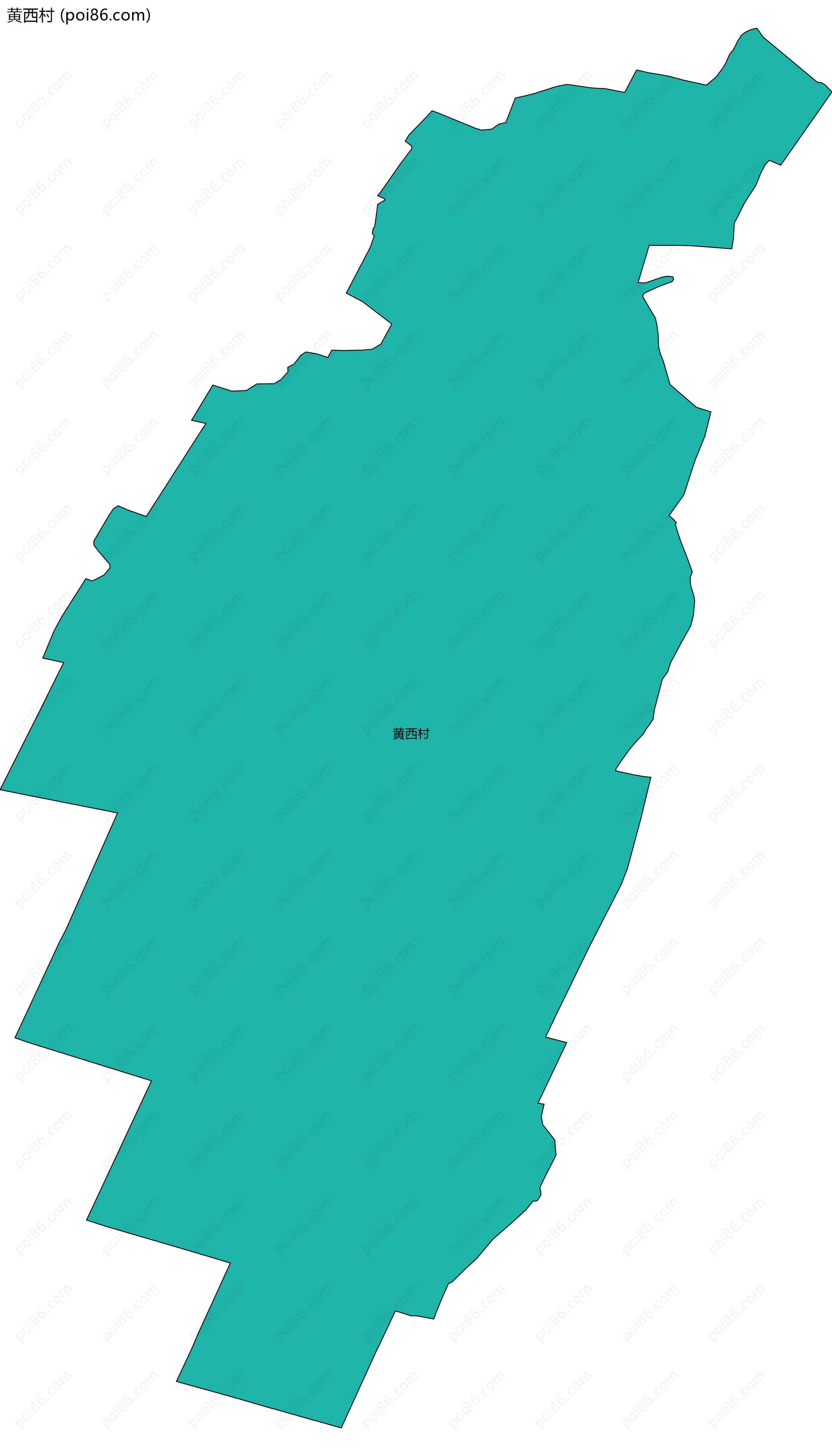 黄西村边界地图
