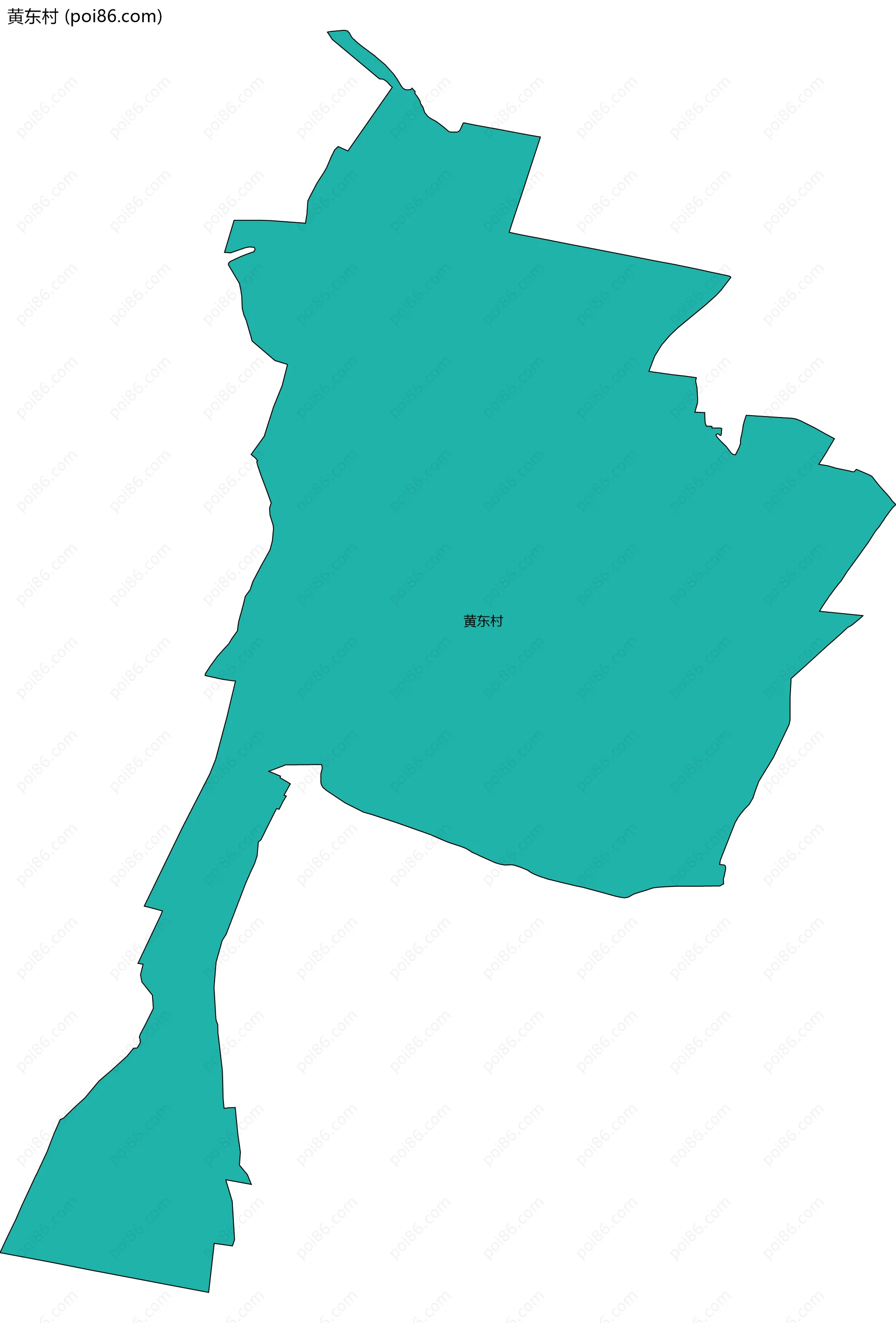 黄东村边界地图
