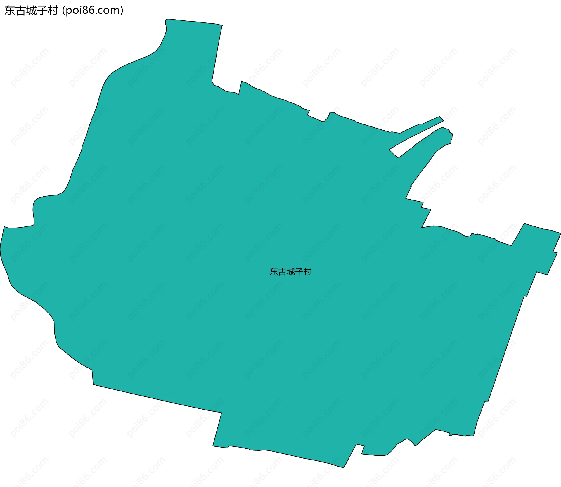 东古城子村边界地图