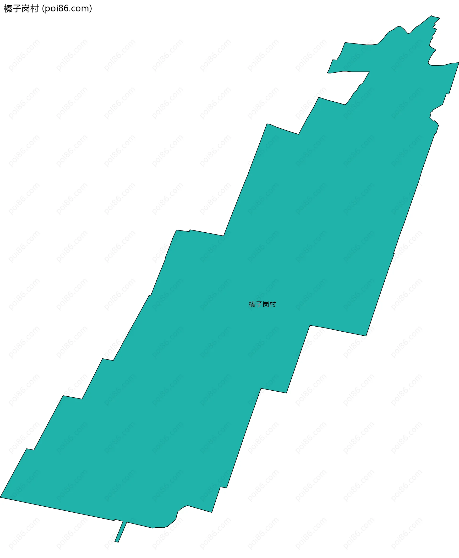 榛子岗村边界地图