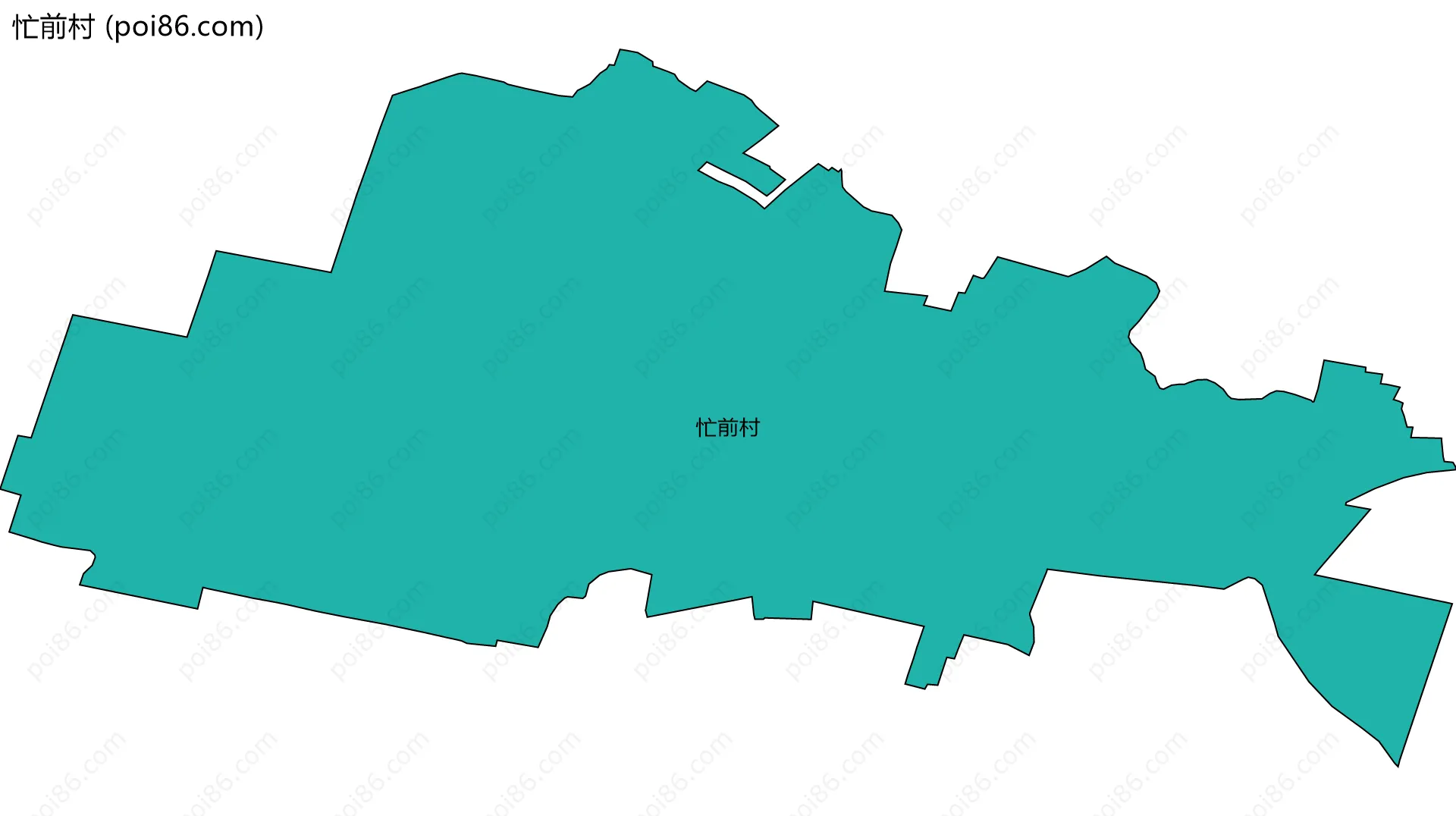 忙前村边界地图